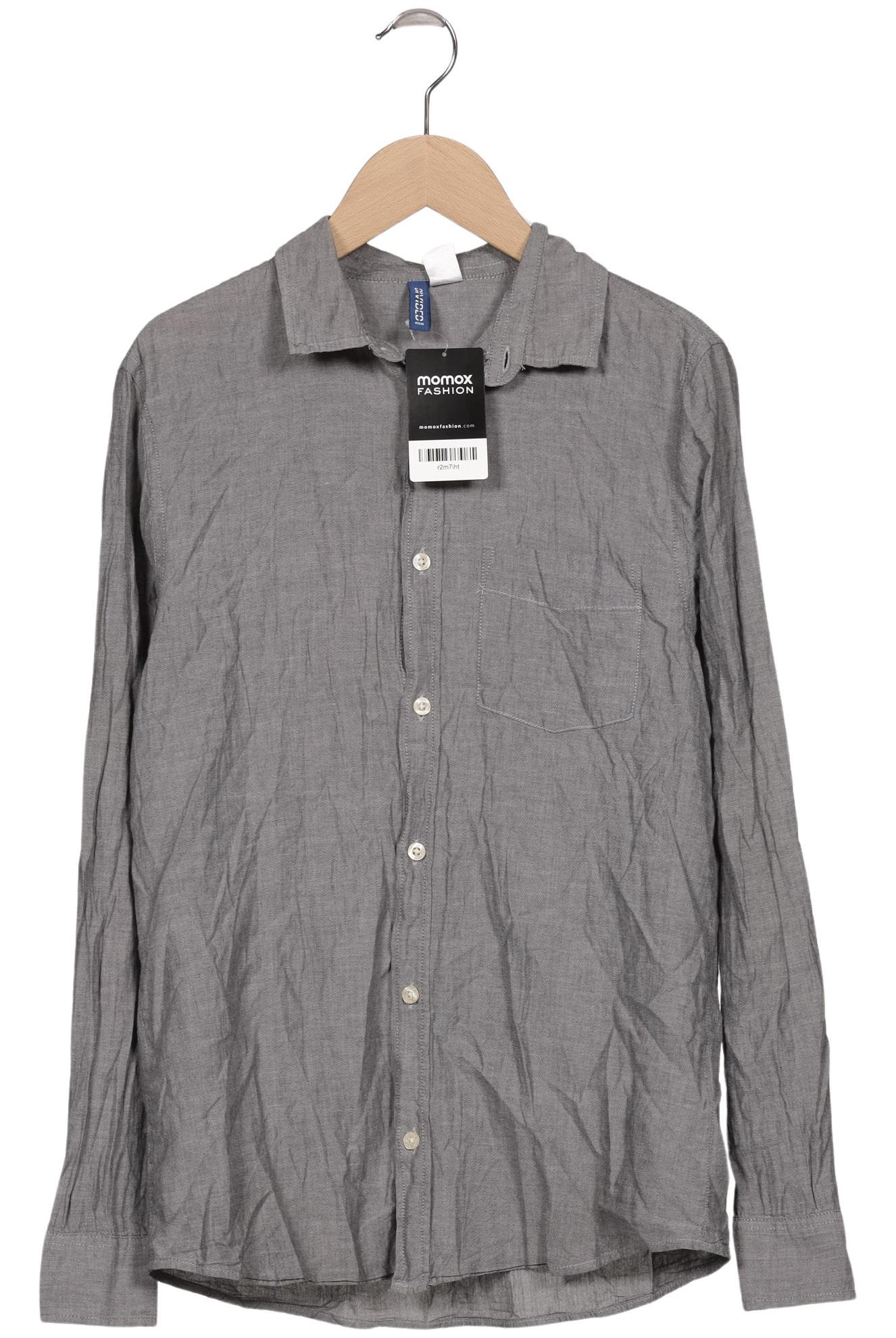 

H&M Herren Hemd, grau, Gr. 46