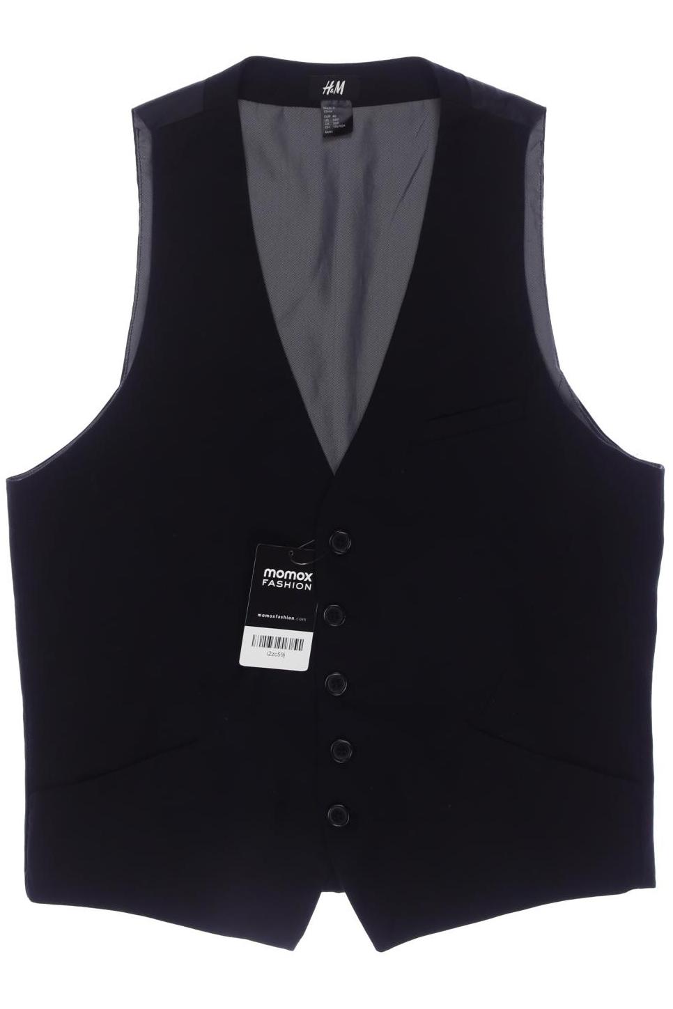 

H&M Herren Weste, schwarz, Gr. 46