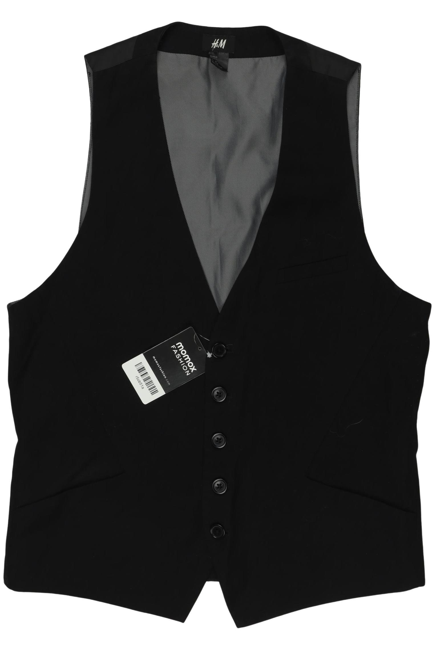

H&M Herren Weste, schwarz, Gr. 46