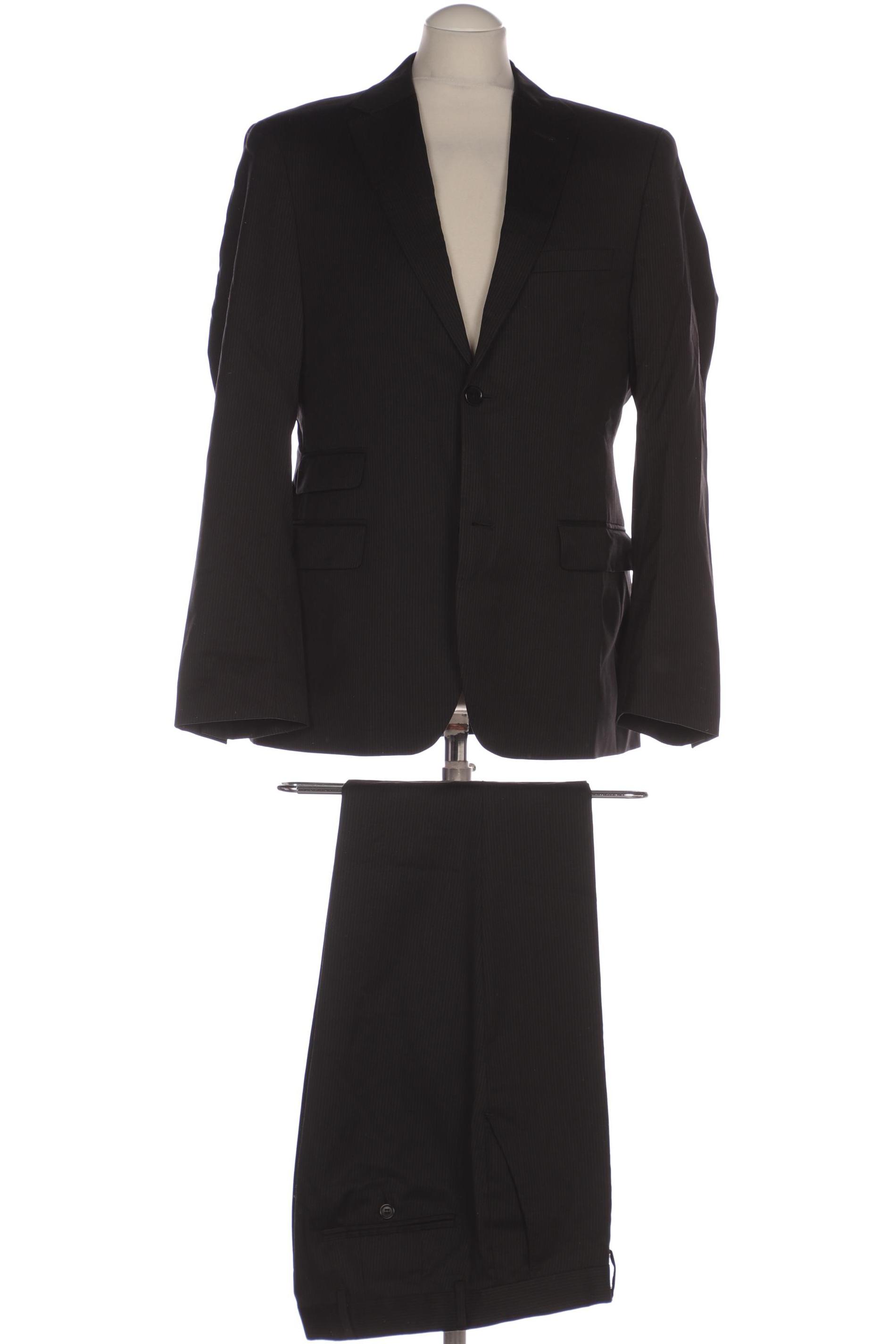 

H&M Herren Anzug, schwarz, Gr. 48