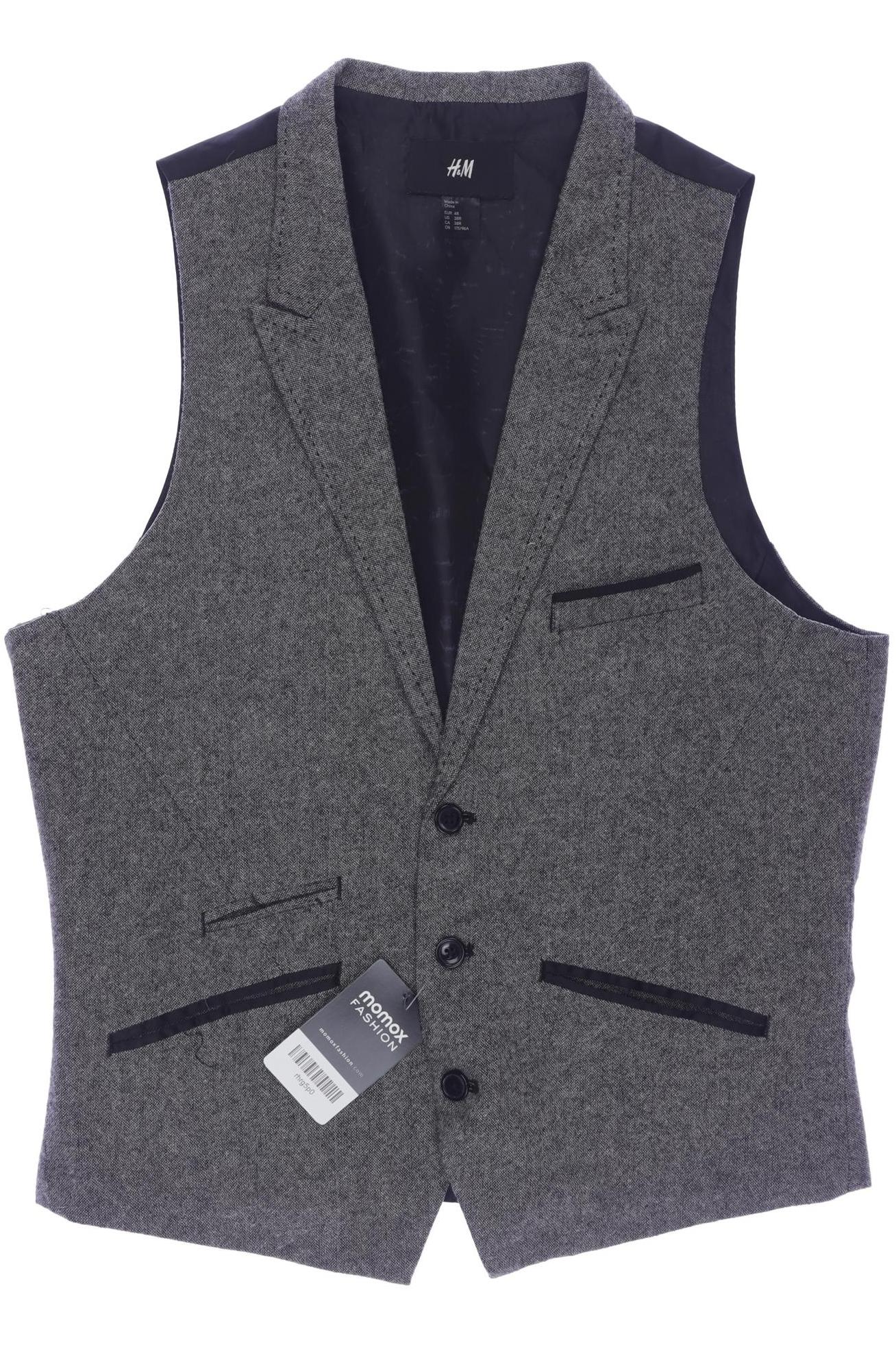 

H&M Herren Weste, grau, Gr. 48