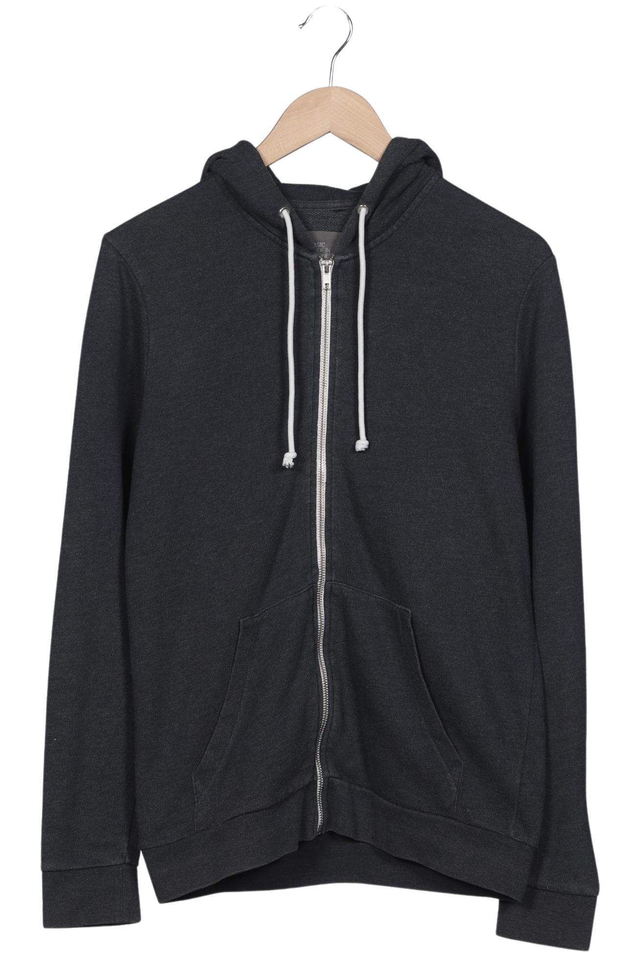 

H&M Herren Kapuzenpullover, grau, Gr. 46