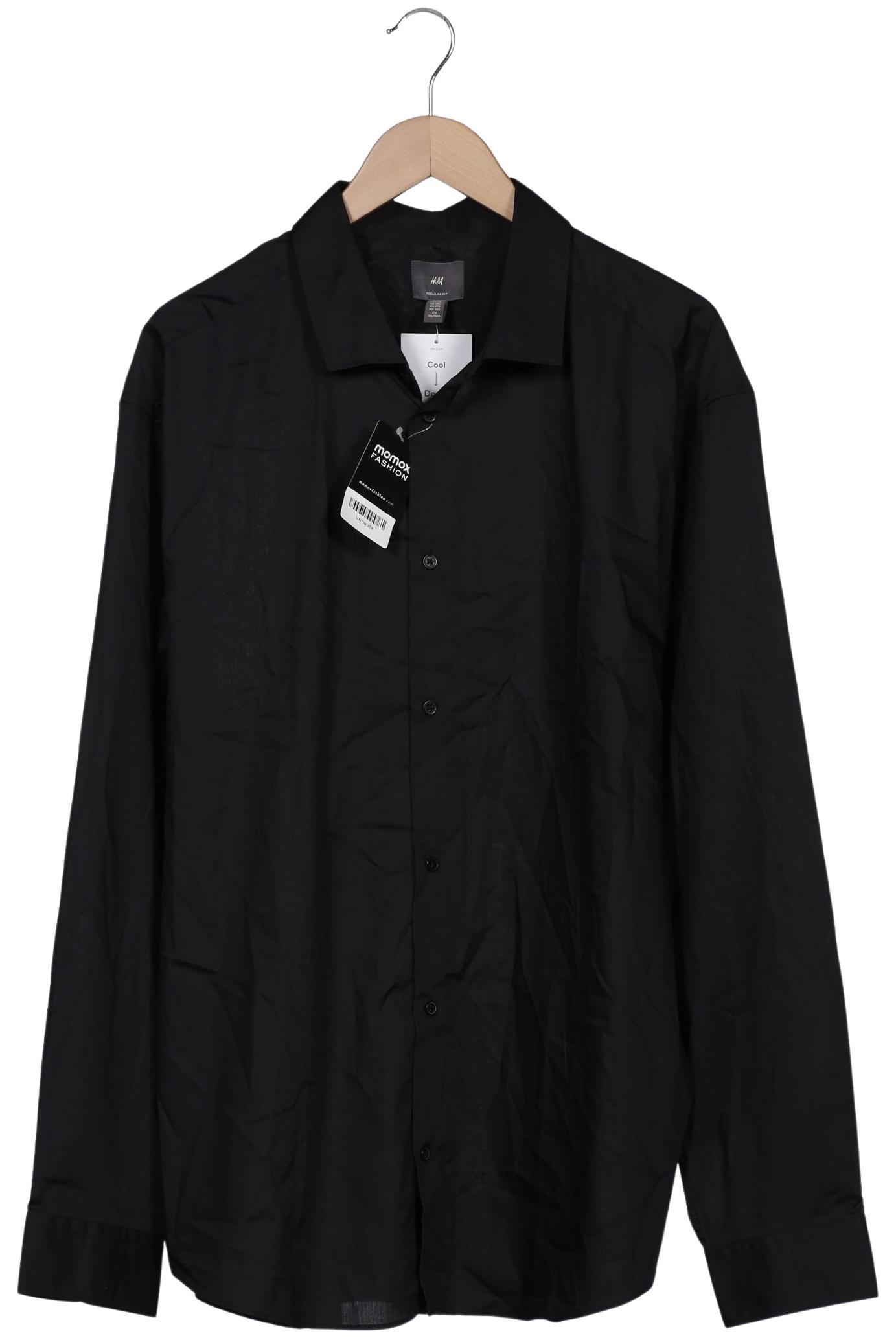 

H&M Herren Hemd, schwarz, Gr. 58