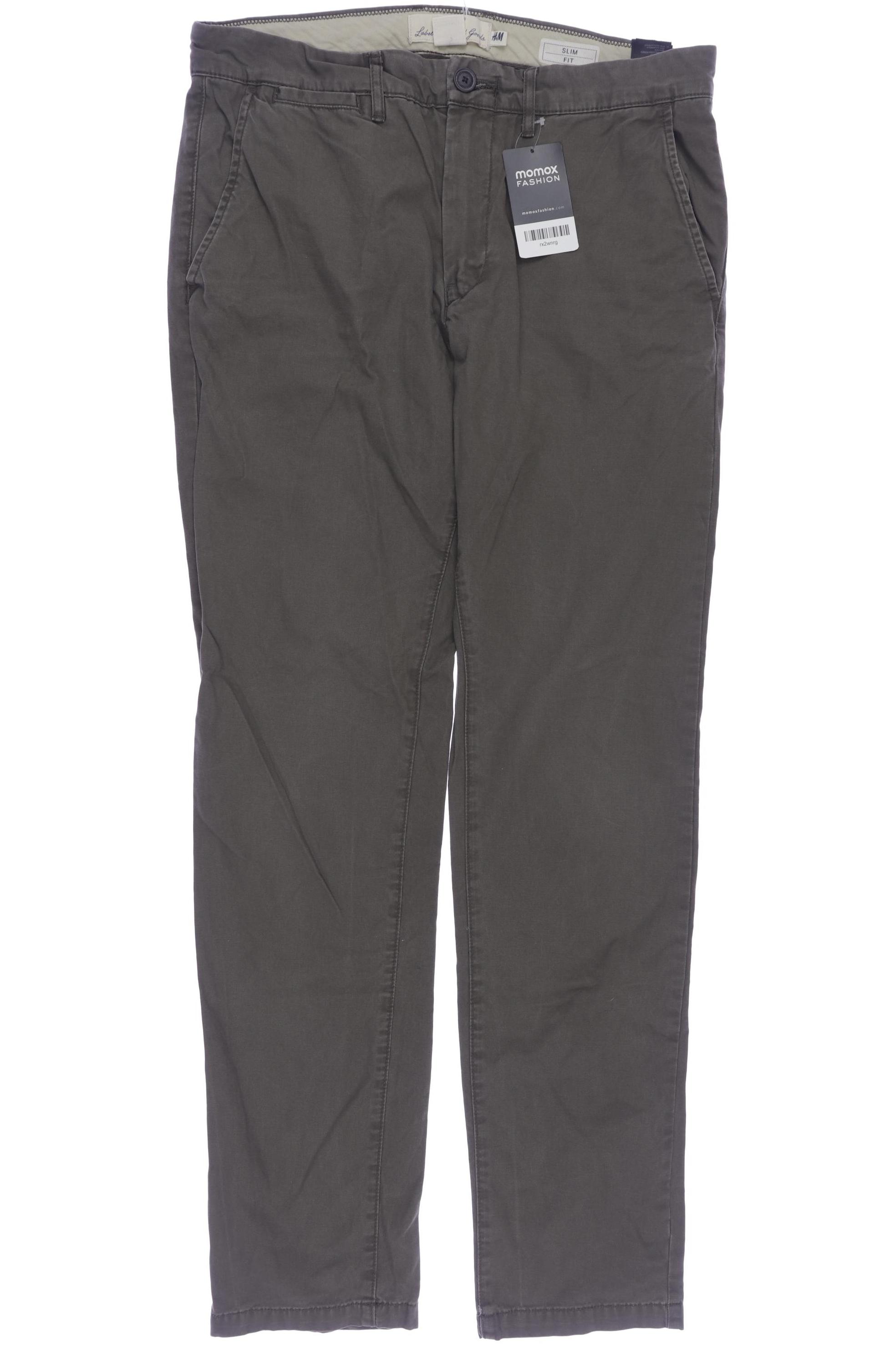 

H&M Herren Stoffhose, grau, Gr. 32