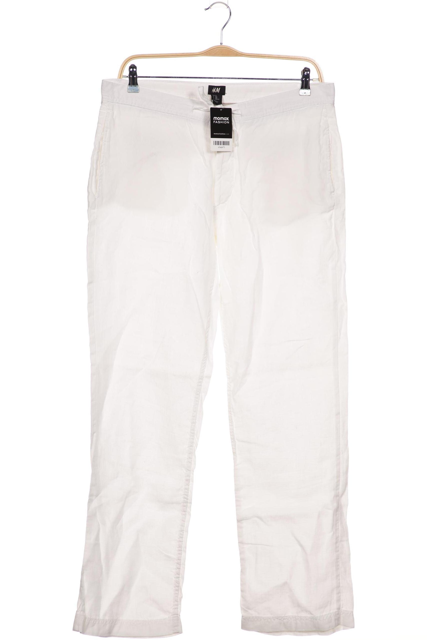 

H&M Herren Stoffhose, weiß, Gr. 52