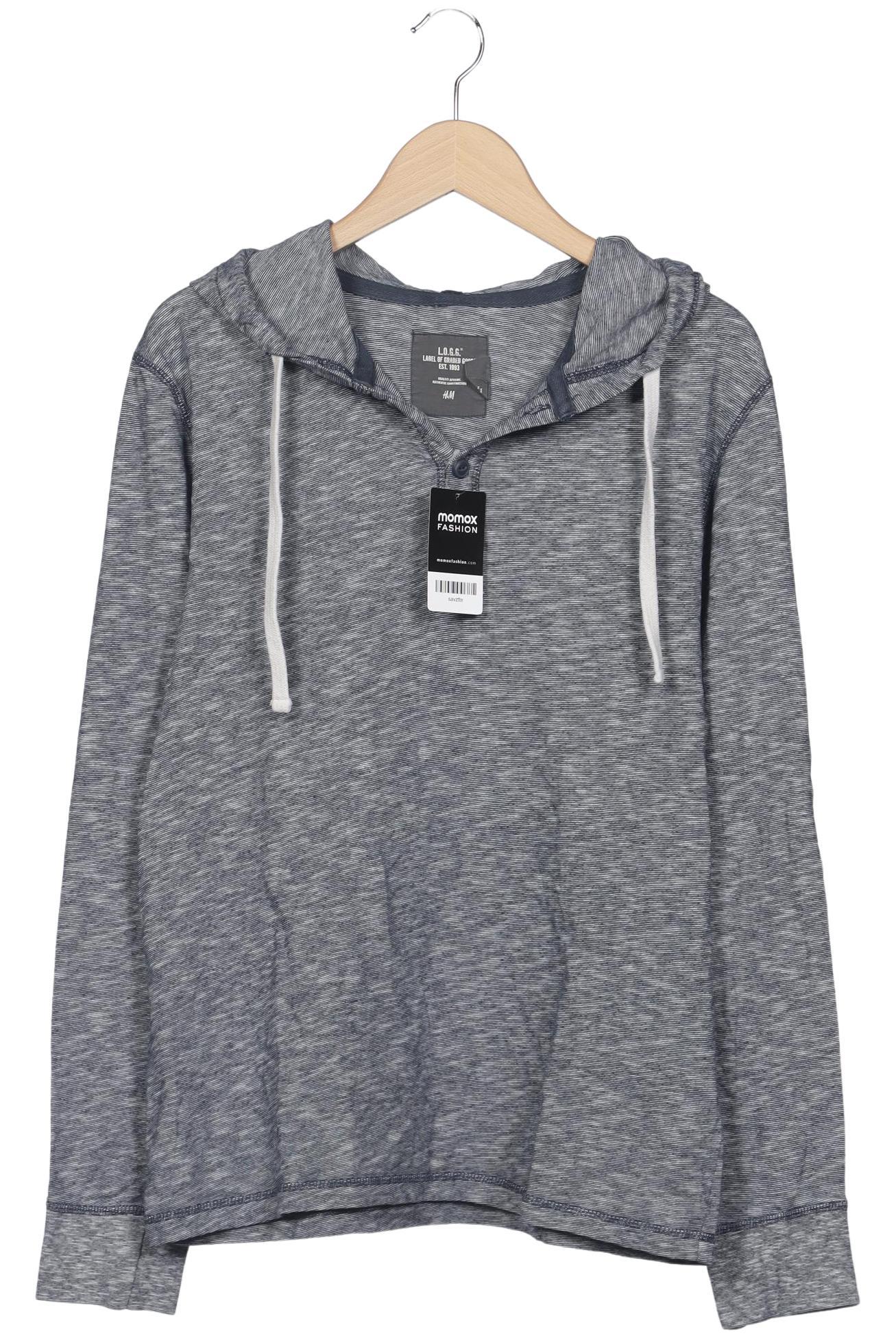 

H&M Herren Kapuzenpullover, blau, Gr. 52