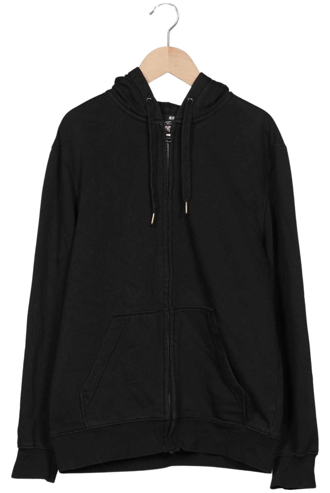 

H&M Herren Kapuzenpullover, schwarz, Gr. 46