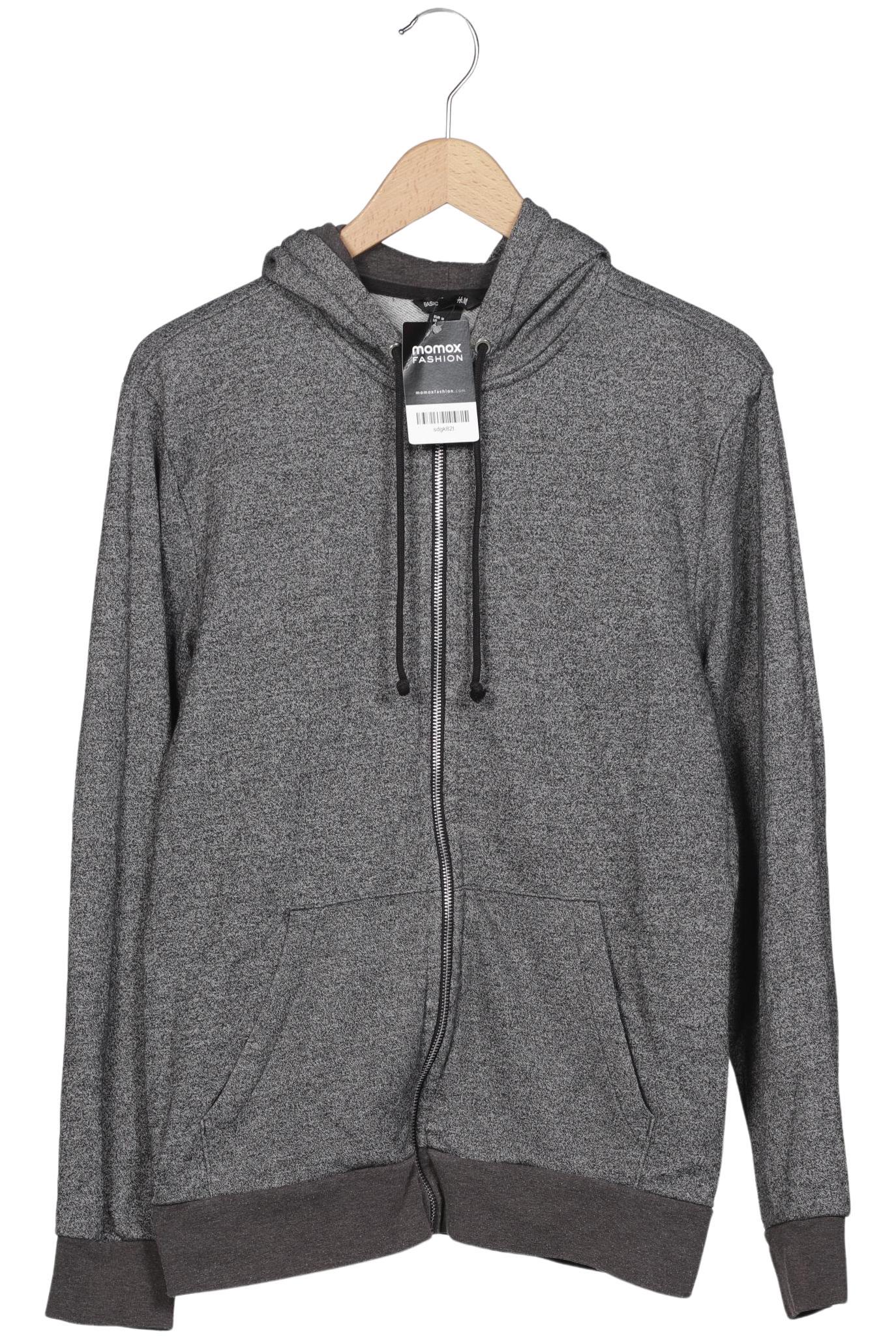 

H&M Herren Kapuzenpullover, grau, Gr. 48