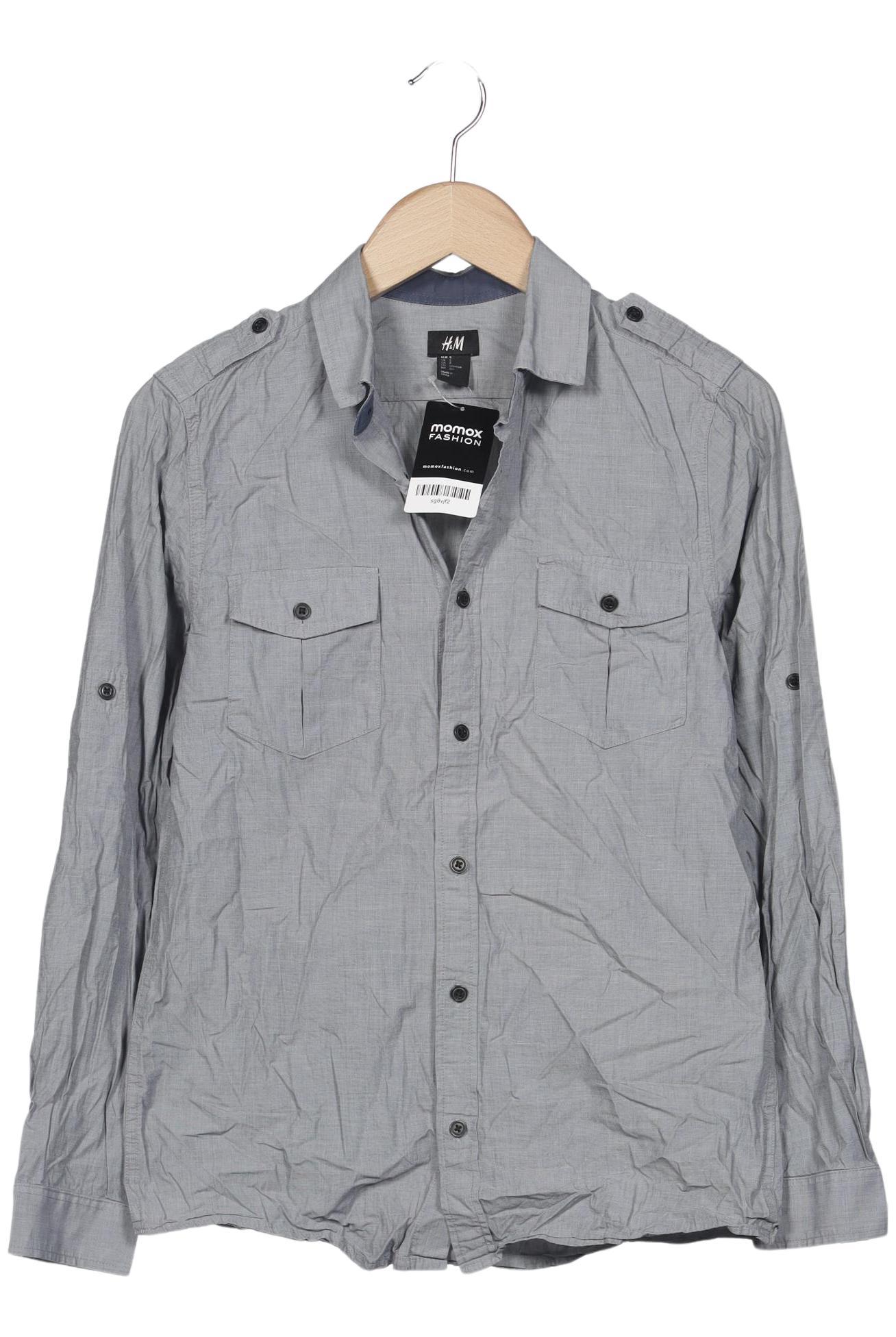 

H&M Herren Hemd, grau, Gr. 46