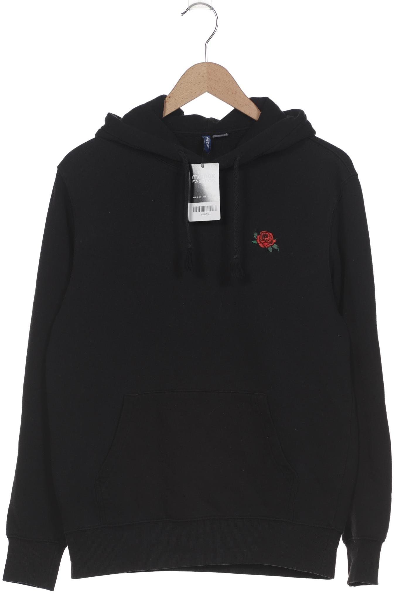 

H&M Herren Kapuzenpullover, schwarz, Gr. 46