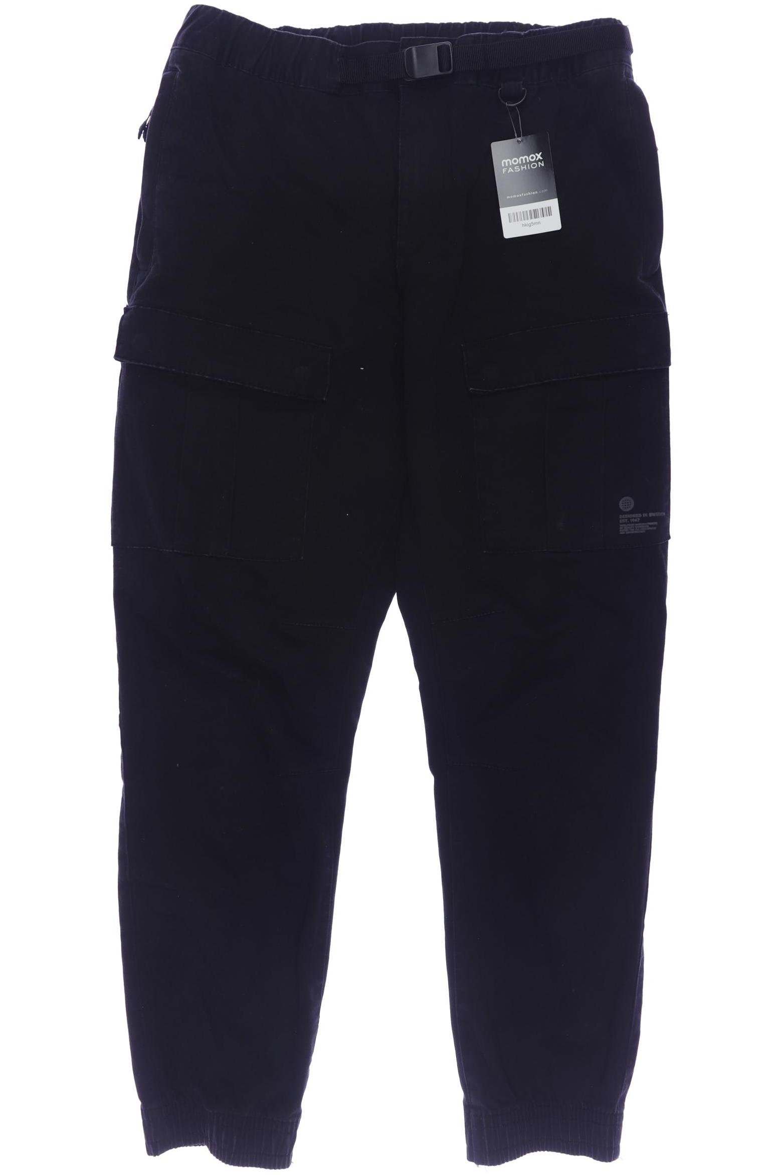 

H&M Herren Stoffhose, schwarz, Gr. 0