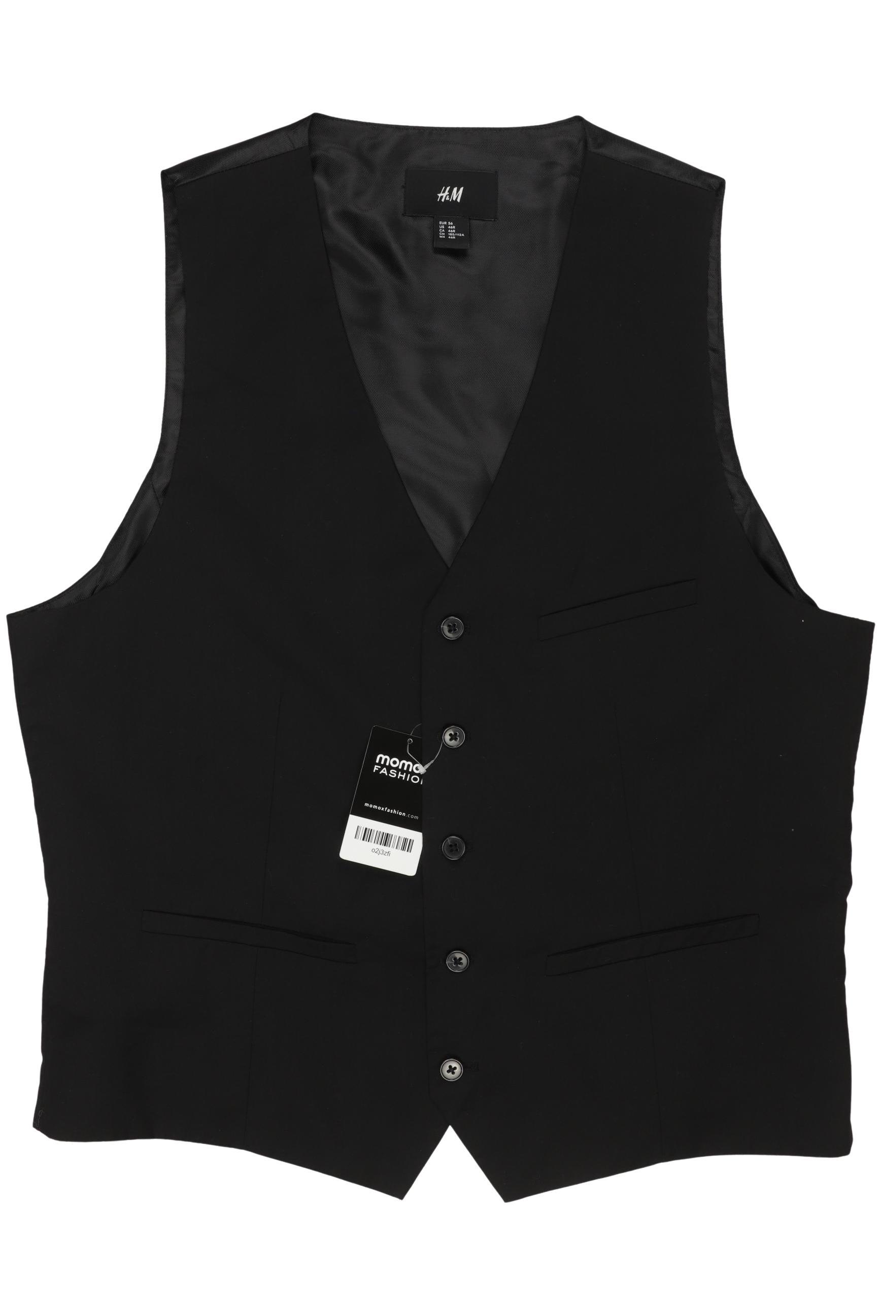 

H&M Herren Weste, schwarz, Gr. 56