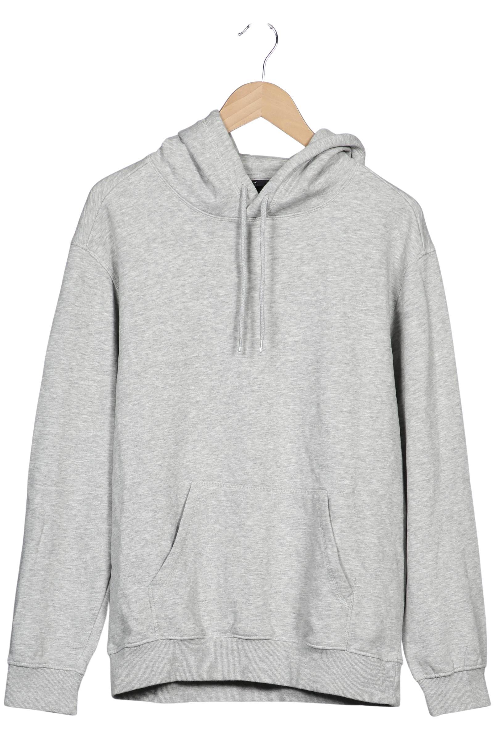 

H&M Herren Kapuzenpullover, grau, Gr. 46