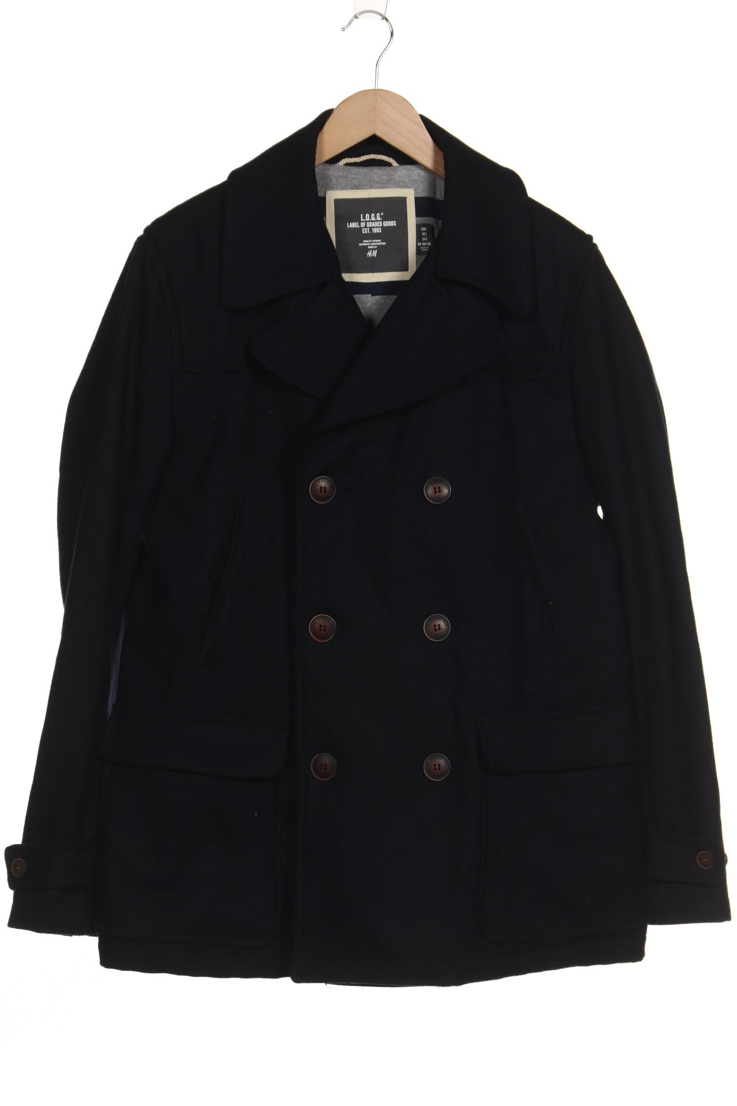 

H&M Herren Mantel, marineblau, Gr. 52