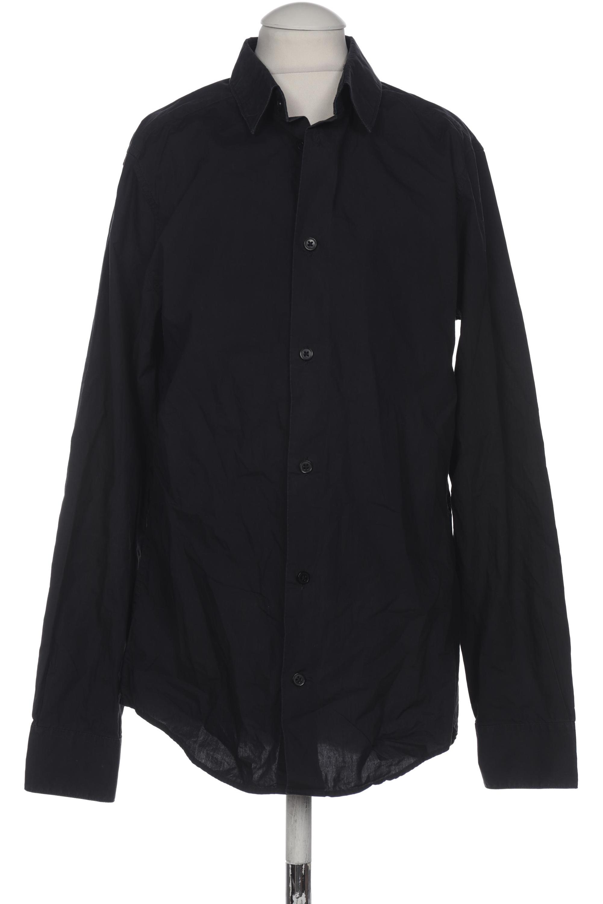 

H&M Herren Hemd, schwarz, Gr. 44