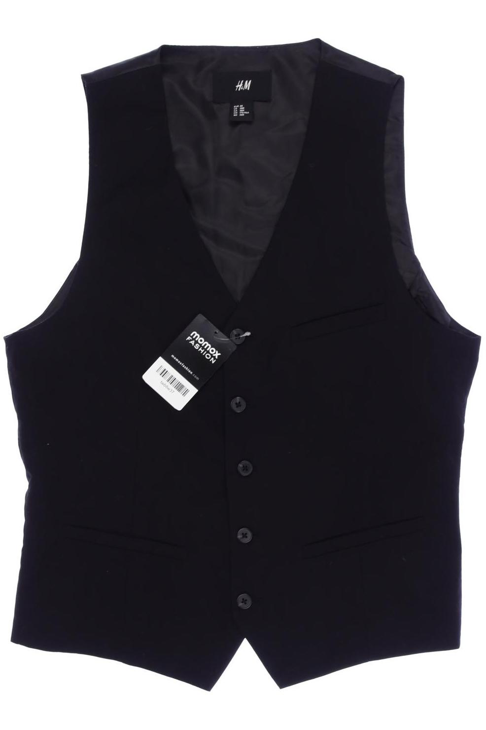 

H&M Herren Weste, schwarz, Gr. 48