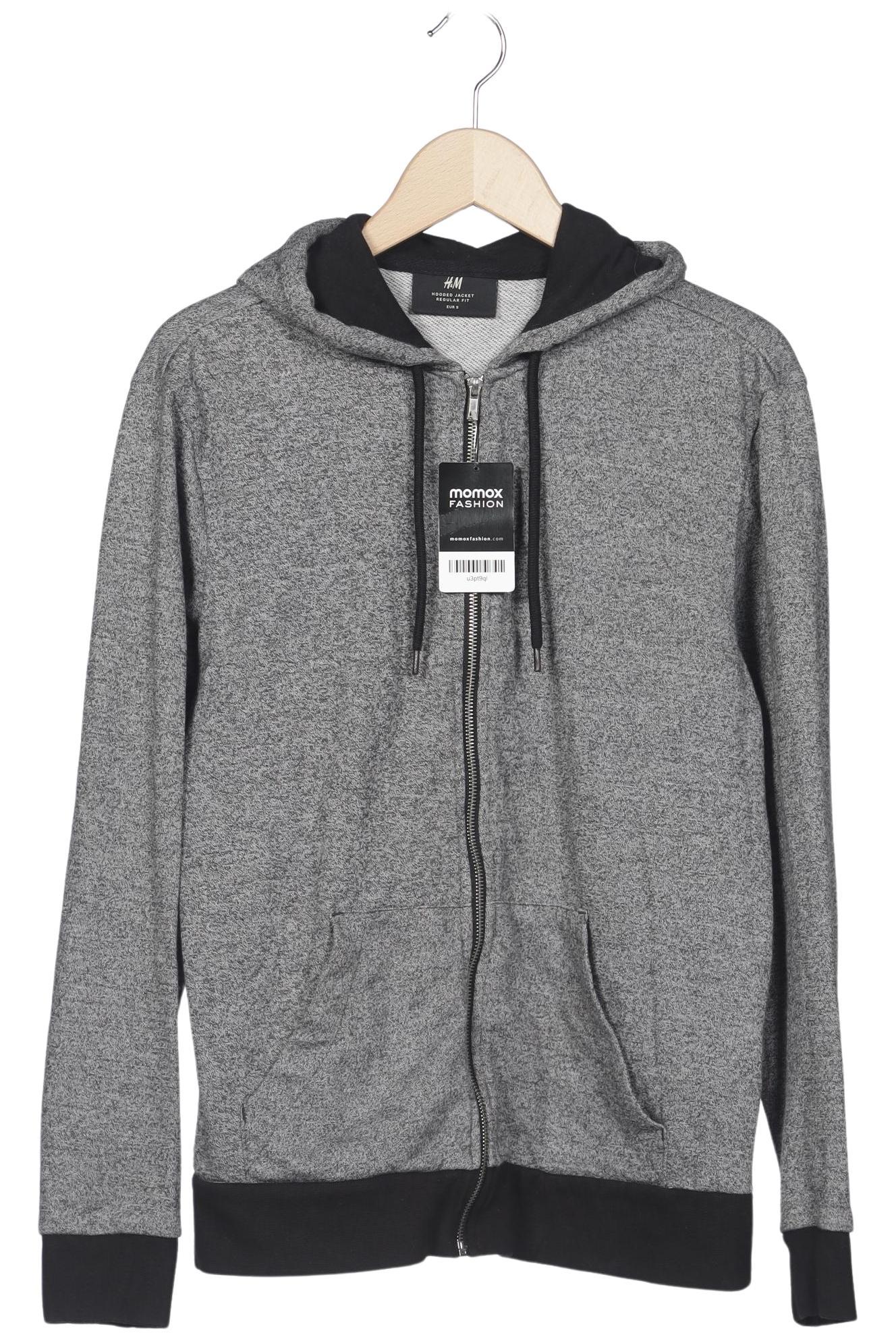 

H&M Herren Kapuzenpullover, grau, Gr. 46