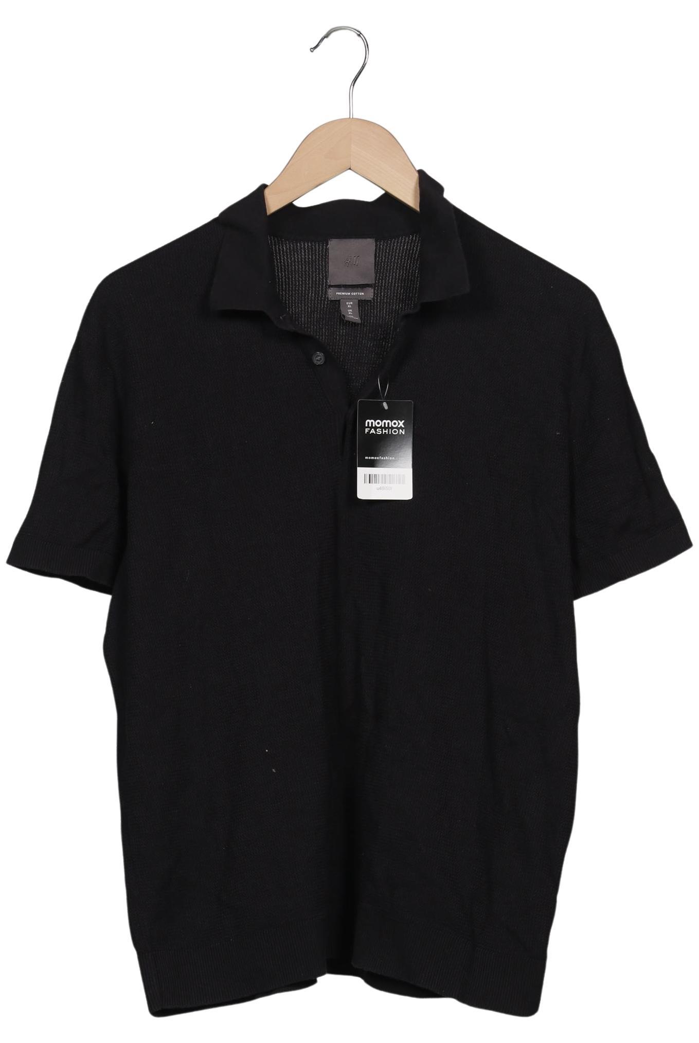 

H&M Herren Poloshirt, schwarz, Gr. 54