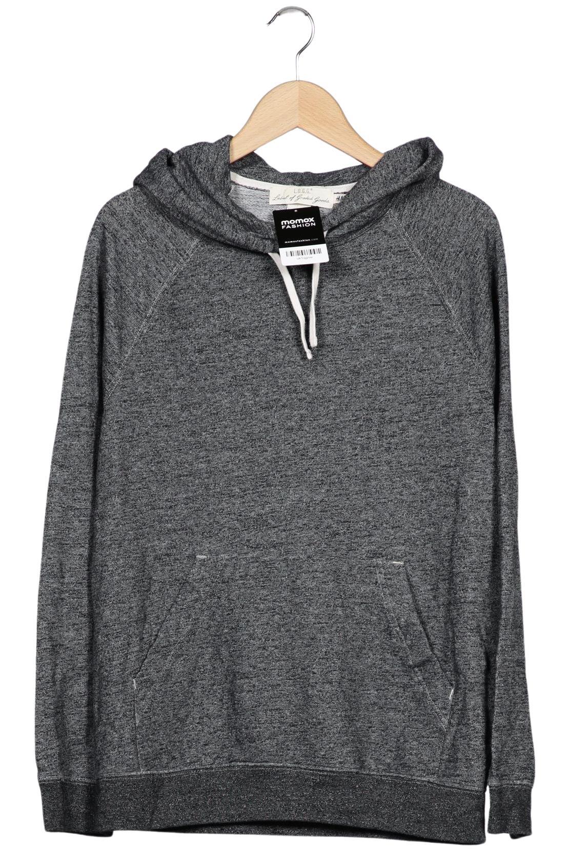 

H&M Herren Kapuzenpullover, grau, Gr. 52