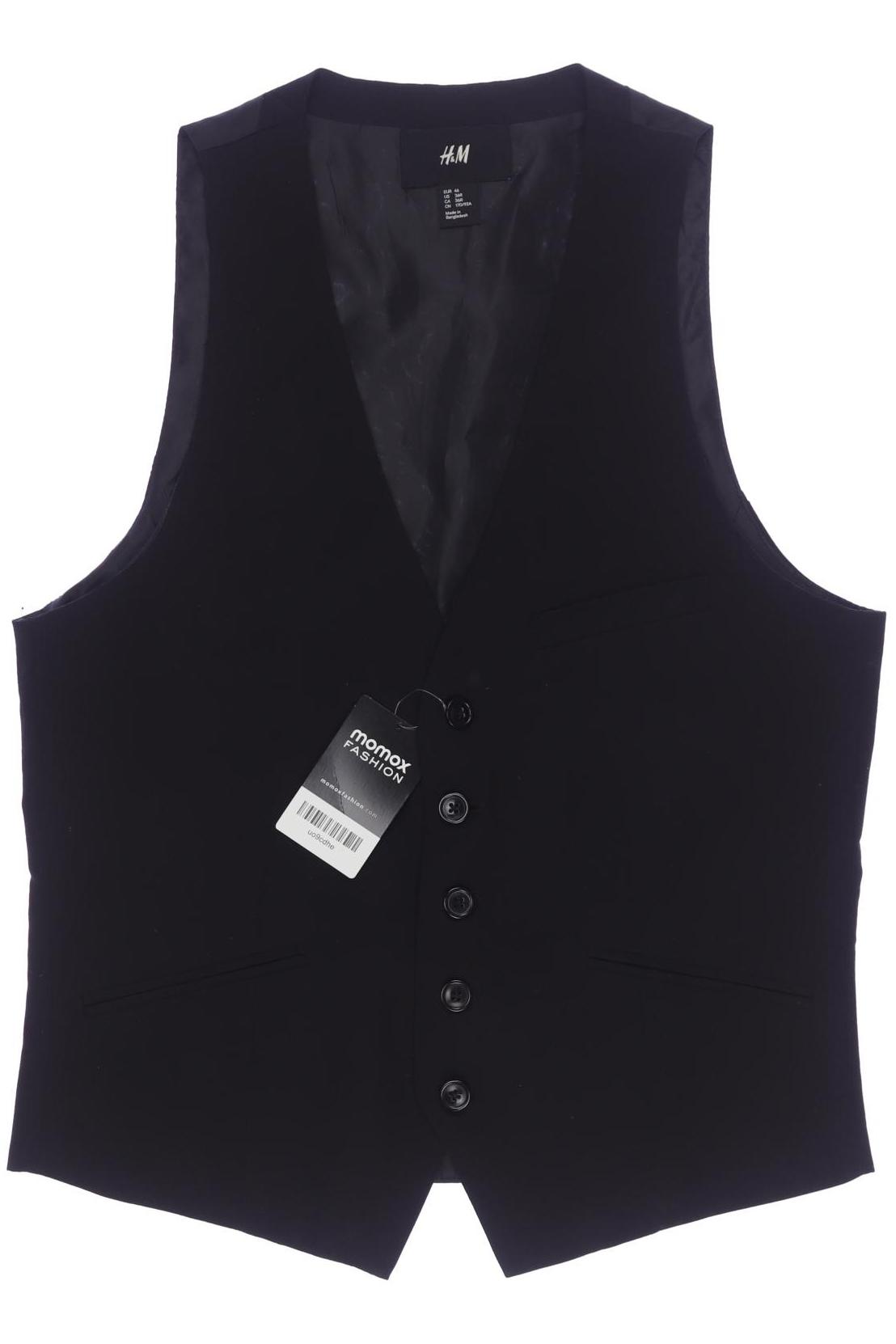 

H&M Herren Weste, schwarz, Gr. 46