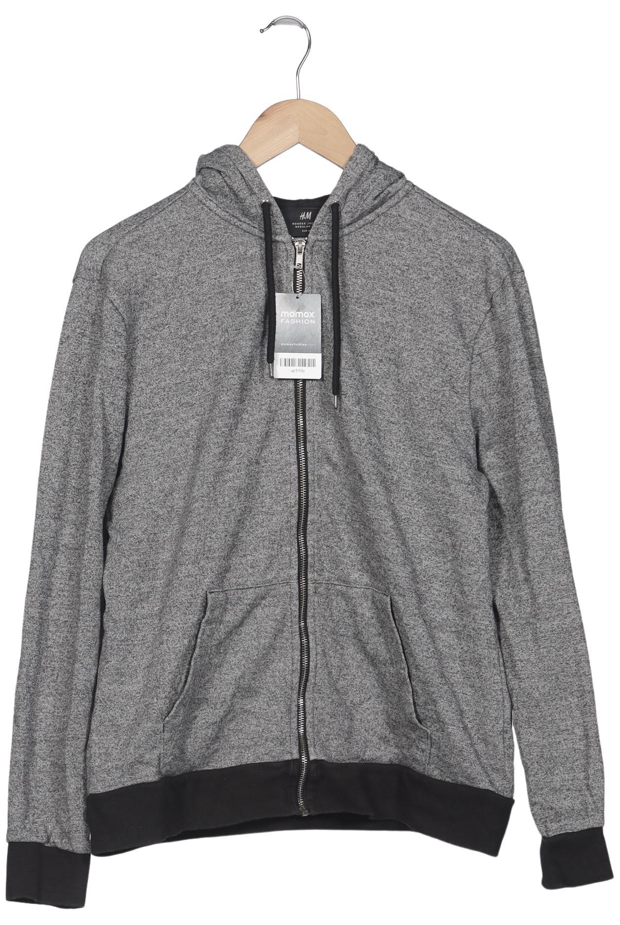 

H&M Herren Kapuzenpullover, grau, Gr. 48