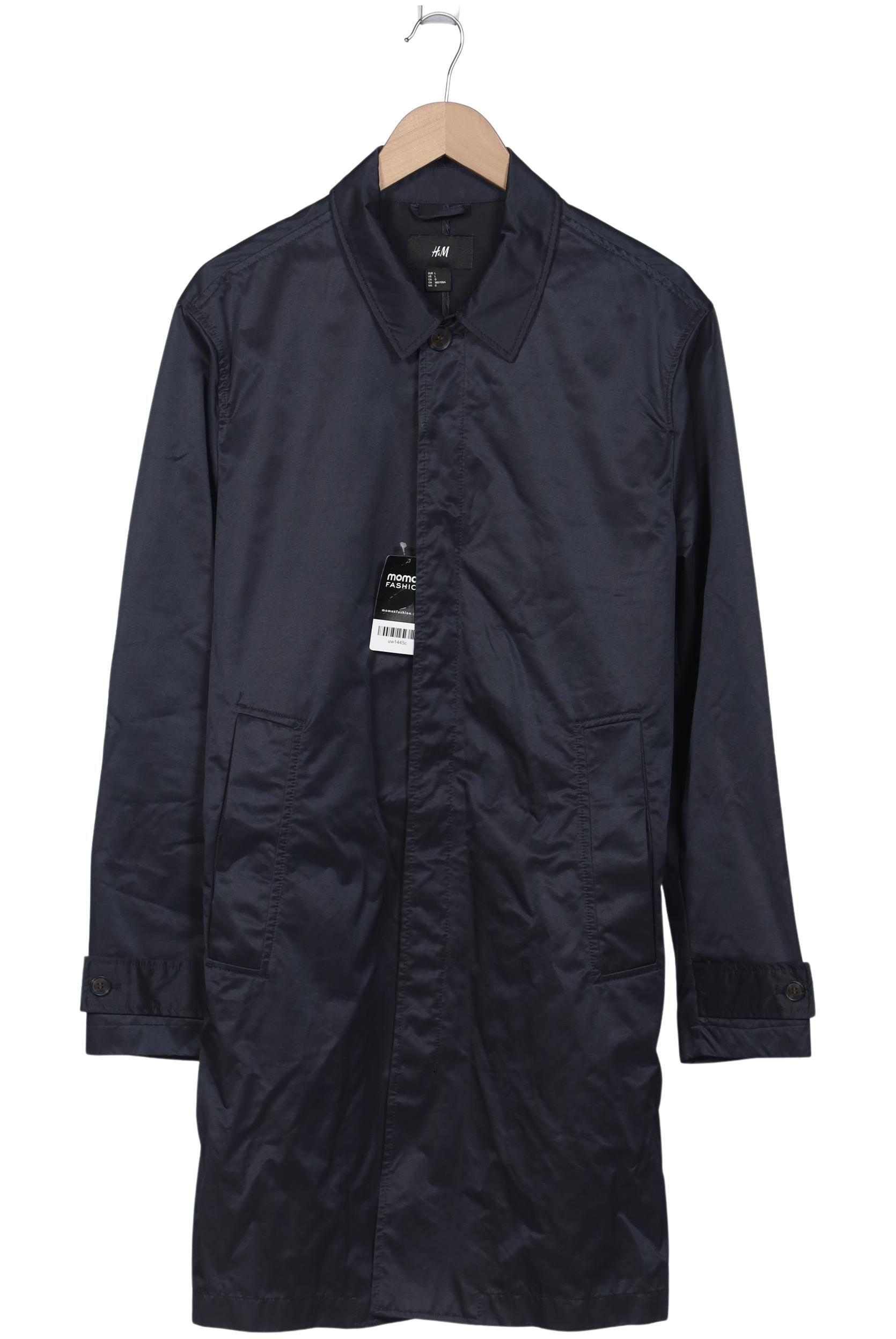 

H&M Herren Mantel, marineblau, Gr. 52