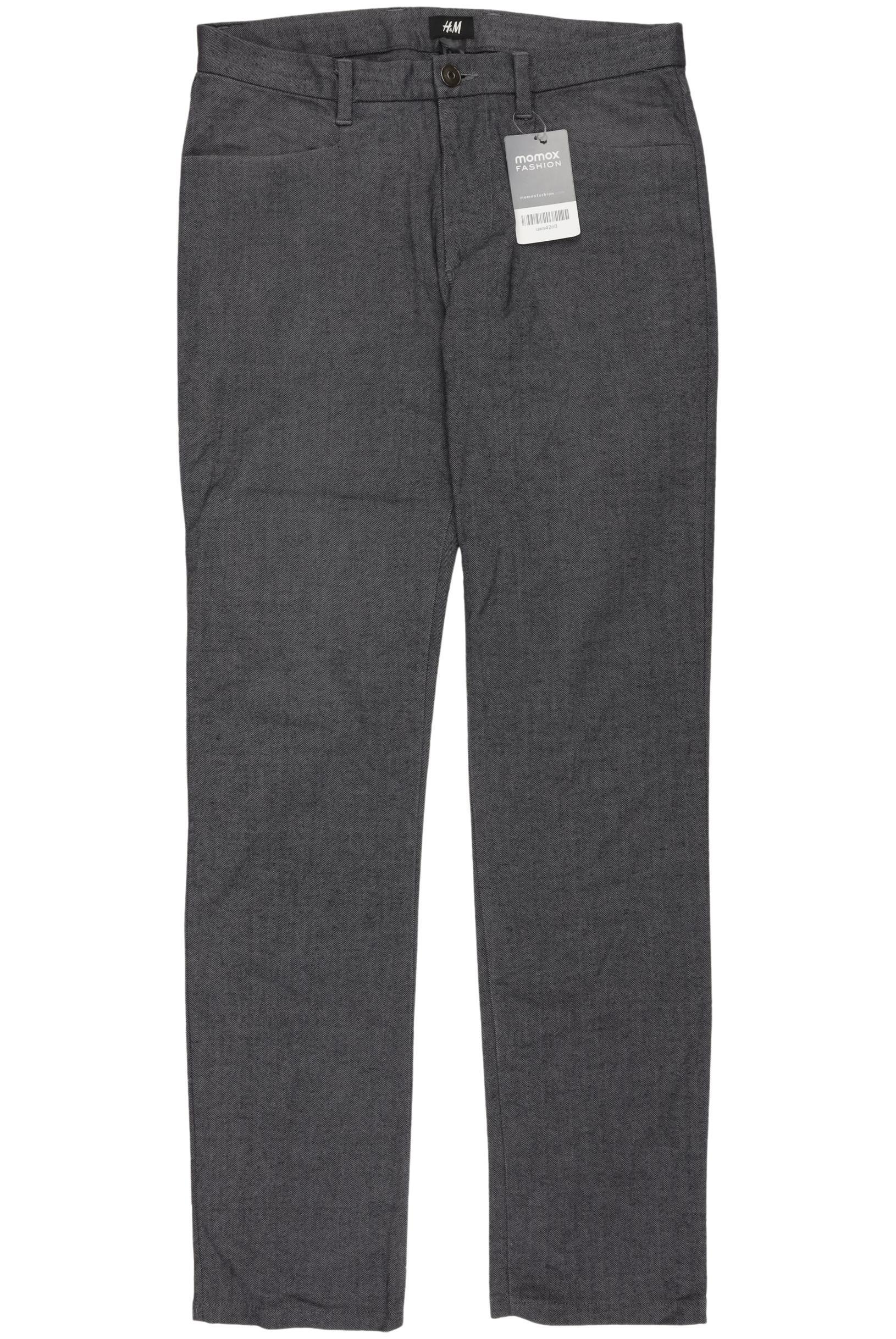 

H&M Herren Stoffhose, grau, Gr. 30