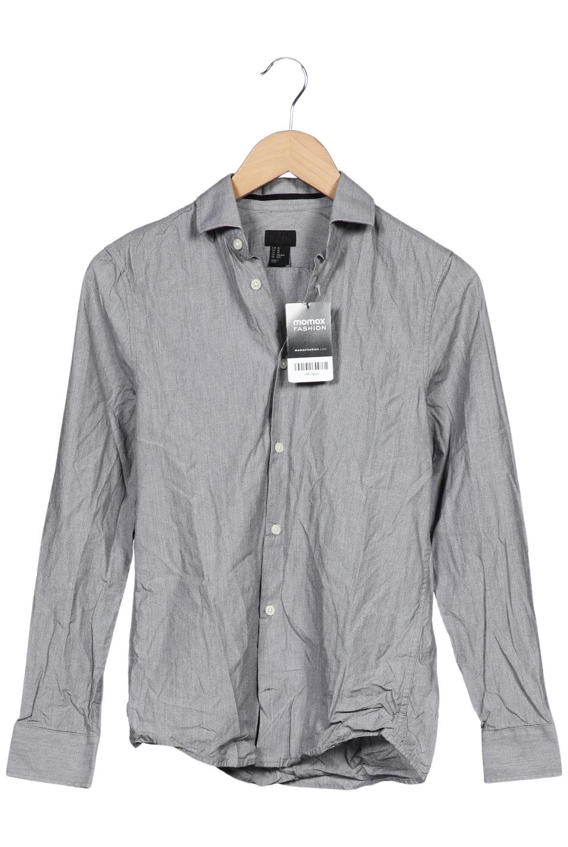 

H&M Herren Hemd, grau, Gr. 44