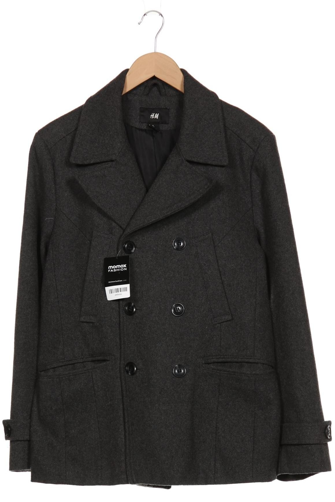 

H&M Herren Mantel, grau, Gr. 48