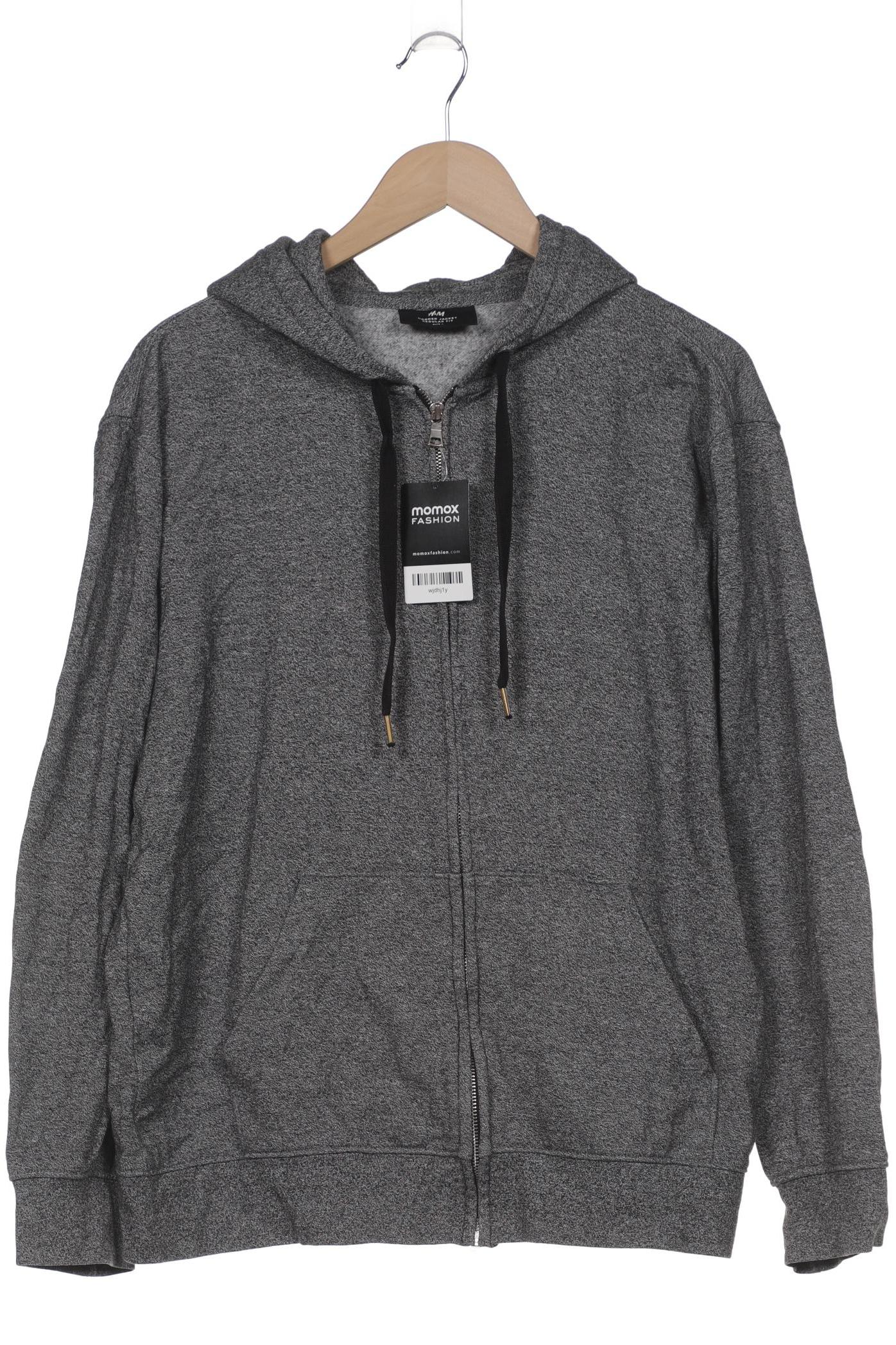 

H&M Herren Kapuzenpullover, grau, Gr. 52
