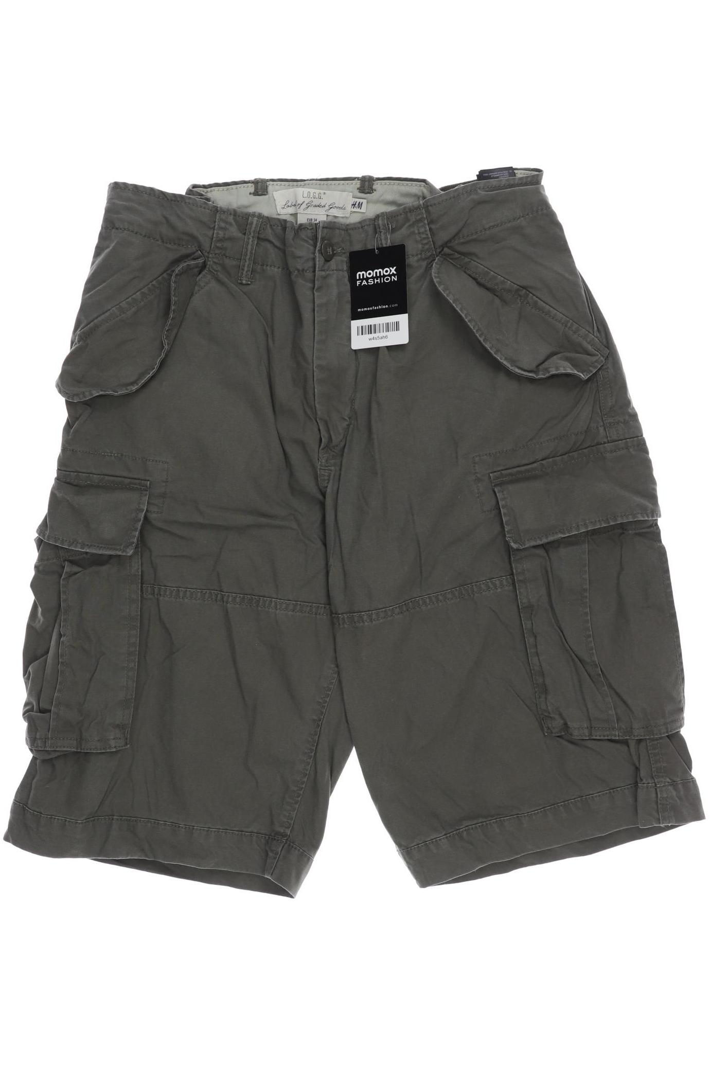 

H&M Herren Shorts, grün, Gr. 34