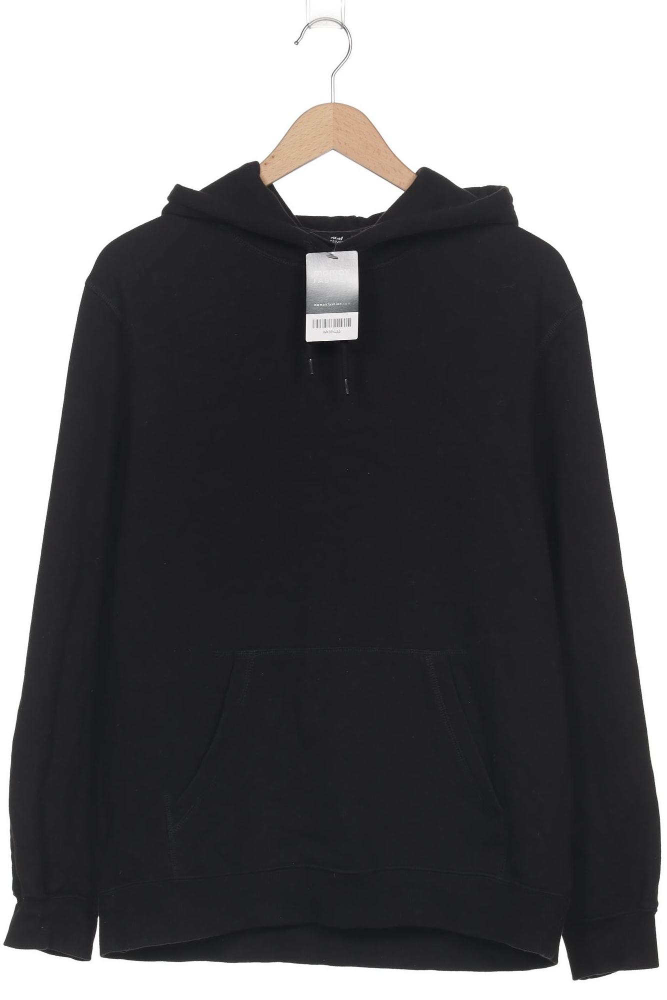

H&M Herren Kapuzenpullover, schwarz, Gr. 48