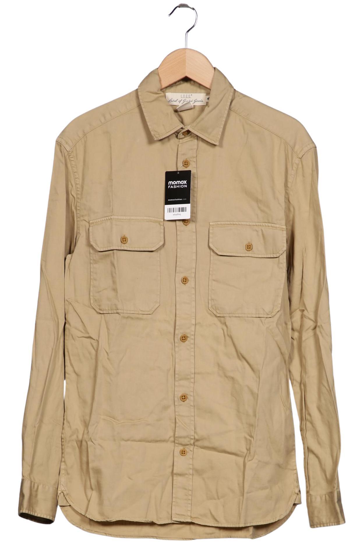 

H&M Herren Hemd, beige, Gr. 46