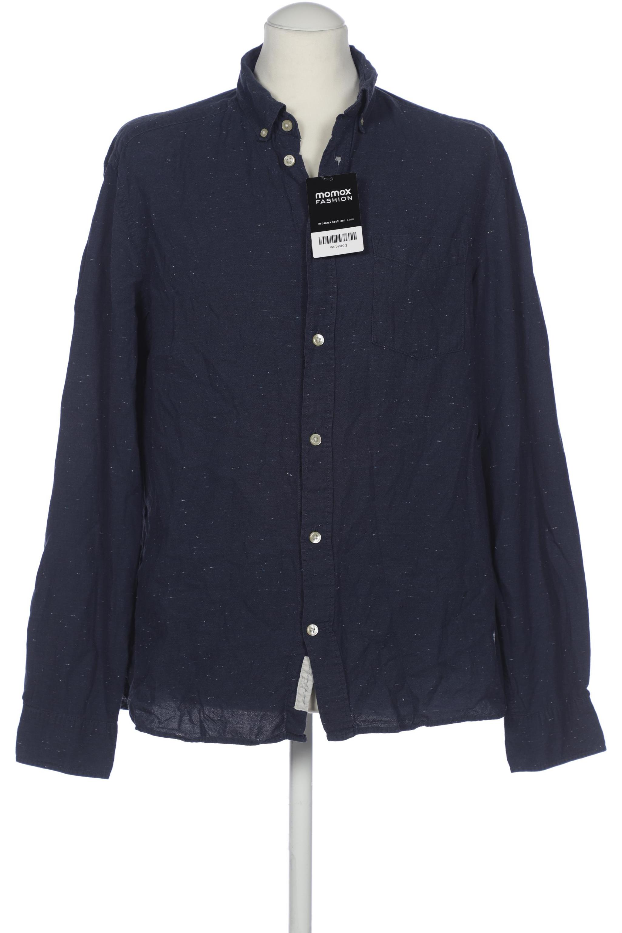 

H&M Herren Hemd, marineblau, Gr. 48