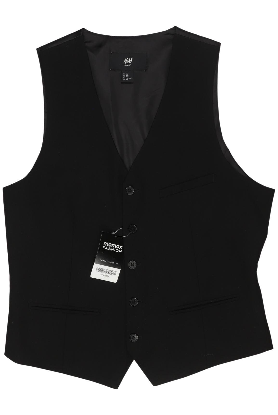 

H&M Herren Weste, schwarz, Gr. 50