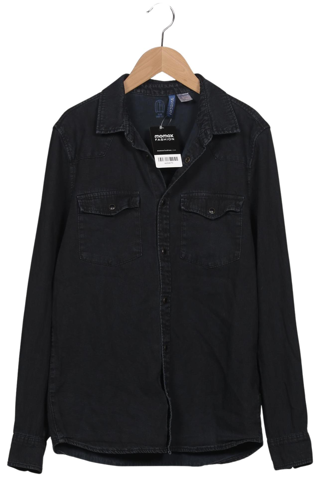 

H&M Herren Hemd, marineblau, Gr. 46