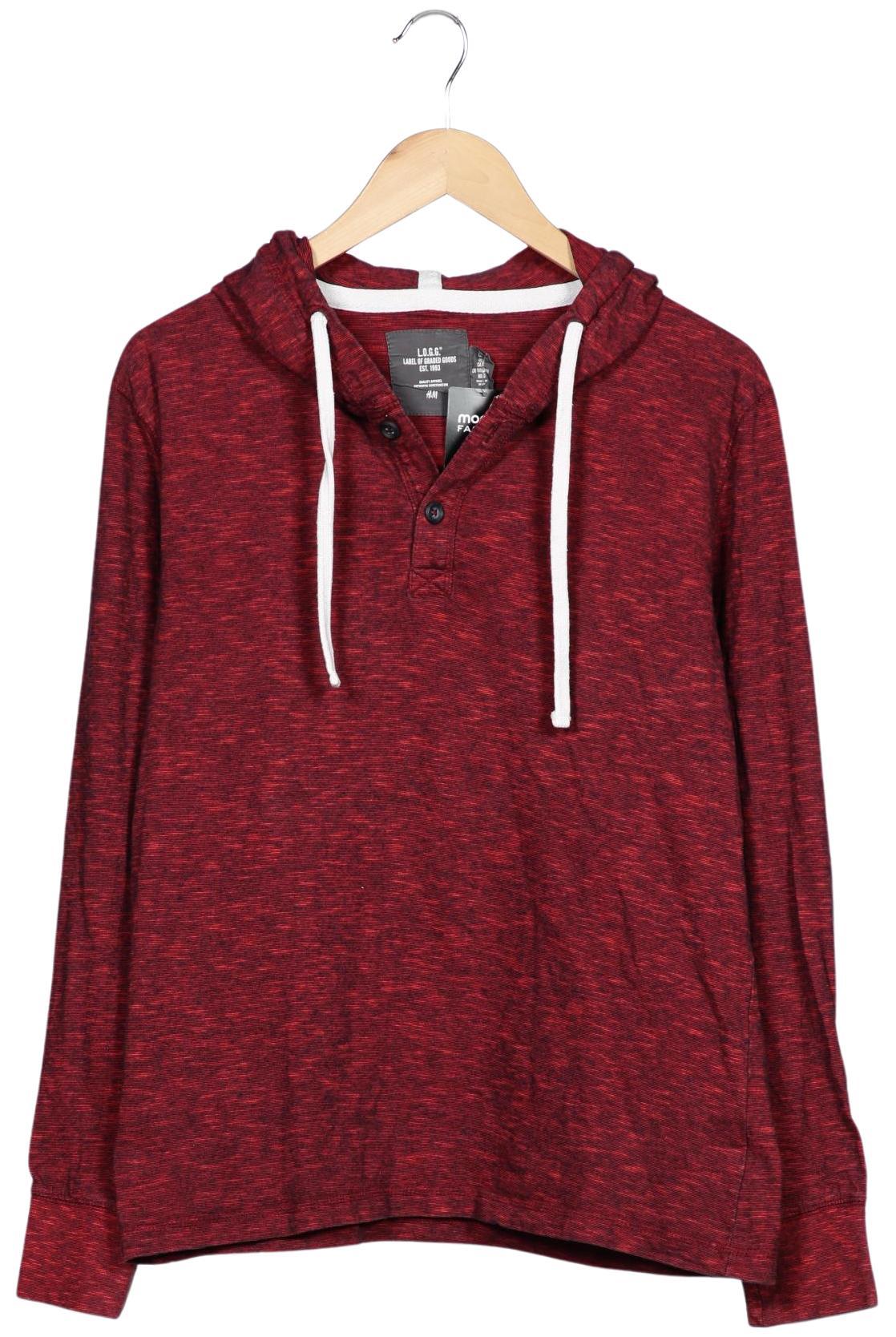 

H&M Herren Kapuzenpullover, rot, Gr. 52