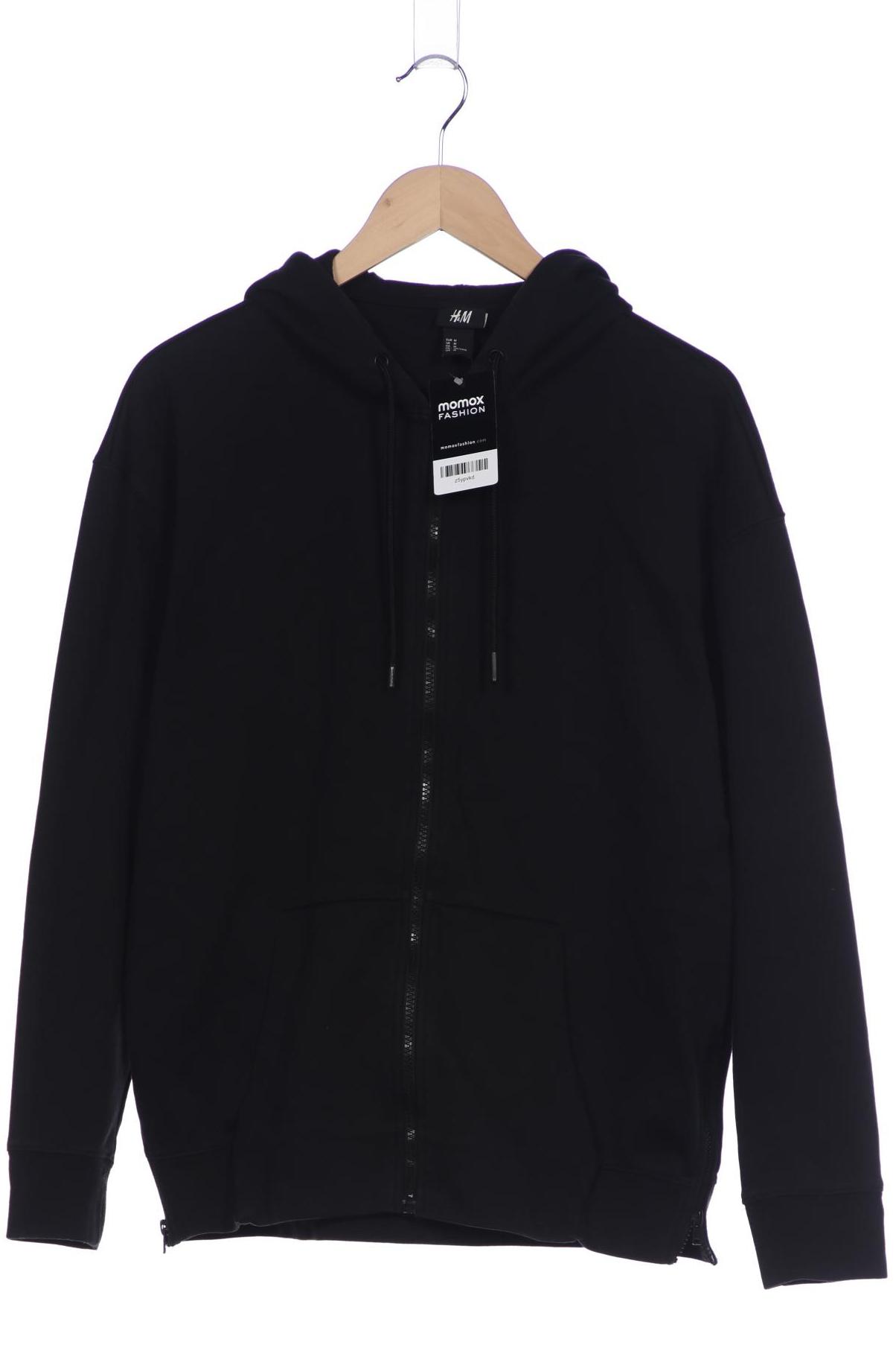 

H&M Herren Kapuzenpullover, schwarz, Gr. 48