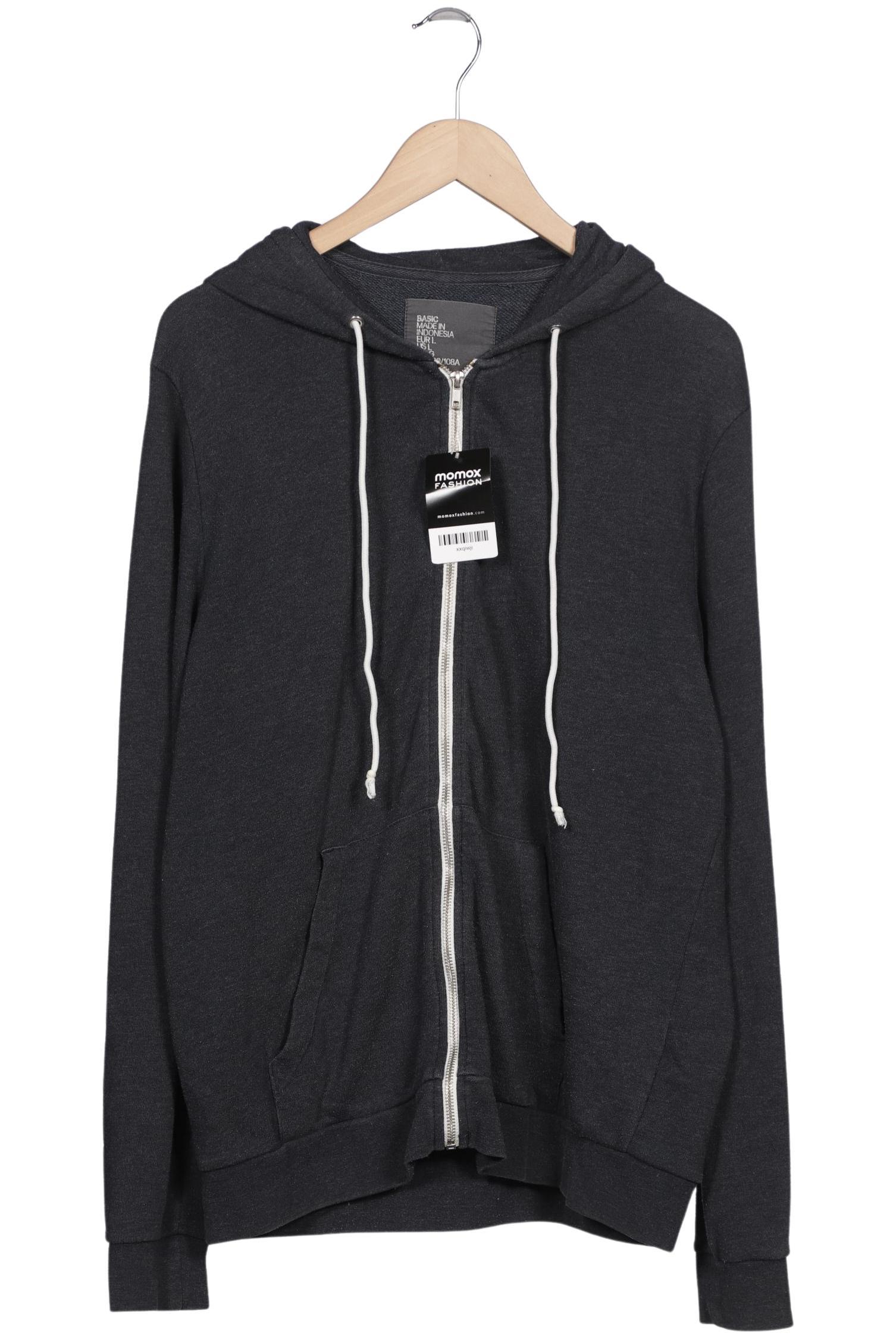 

H&M Herren Kapuzenpullover, grau, Gr. 52