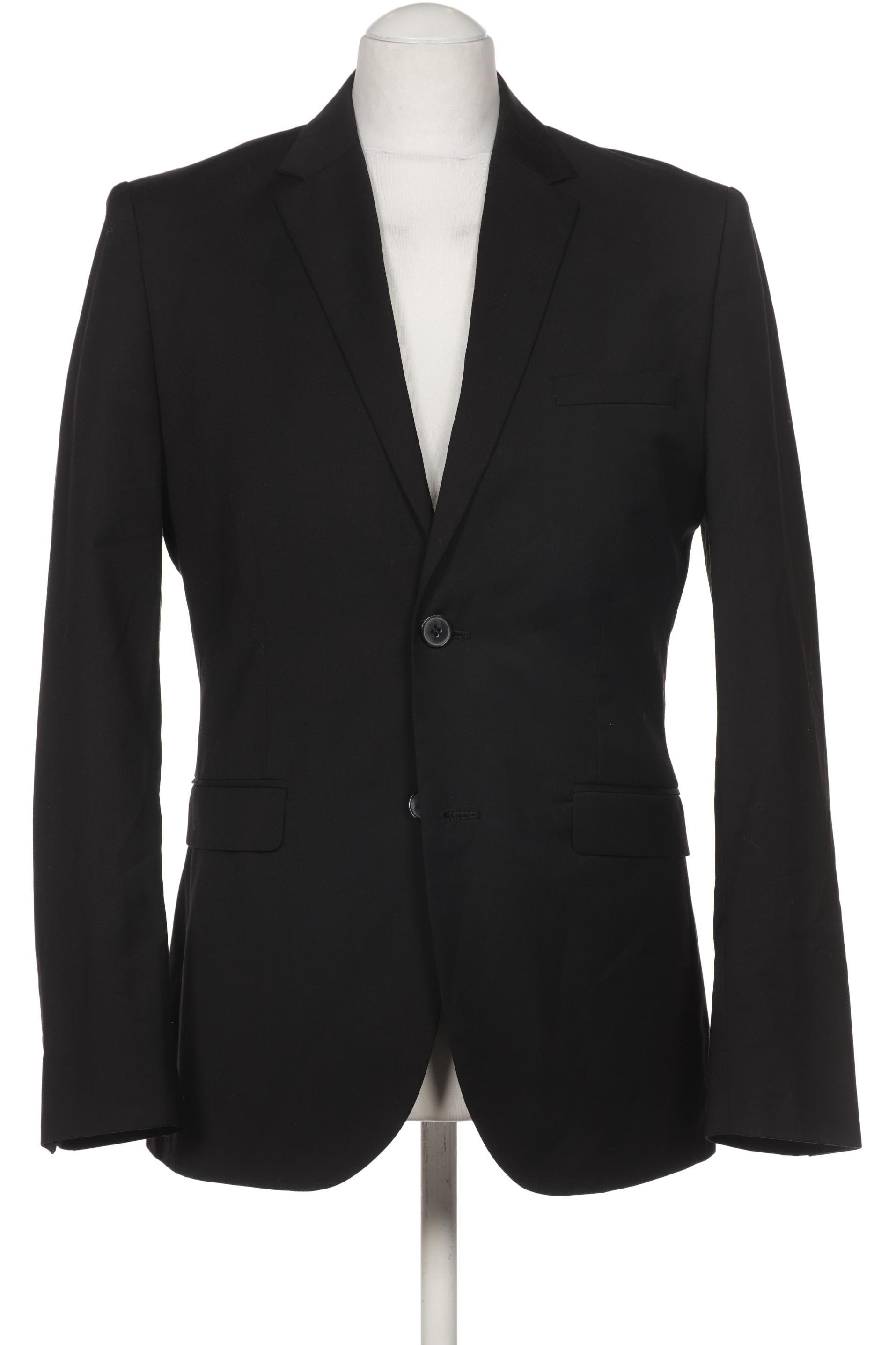 

H&M Herren Sakko, schwarz, Gr. 48