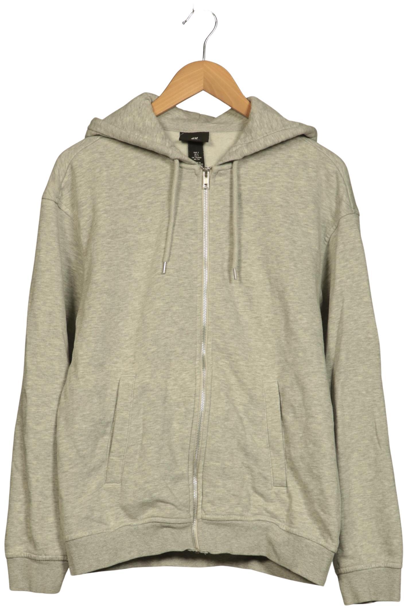 

H&M Herren Kapuzenpullover, grau, Gr. 46