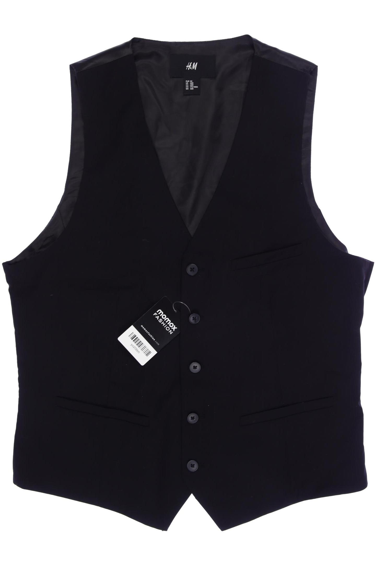 

H&M Herren Weste, schwarz, Gr. 50