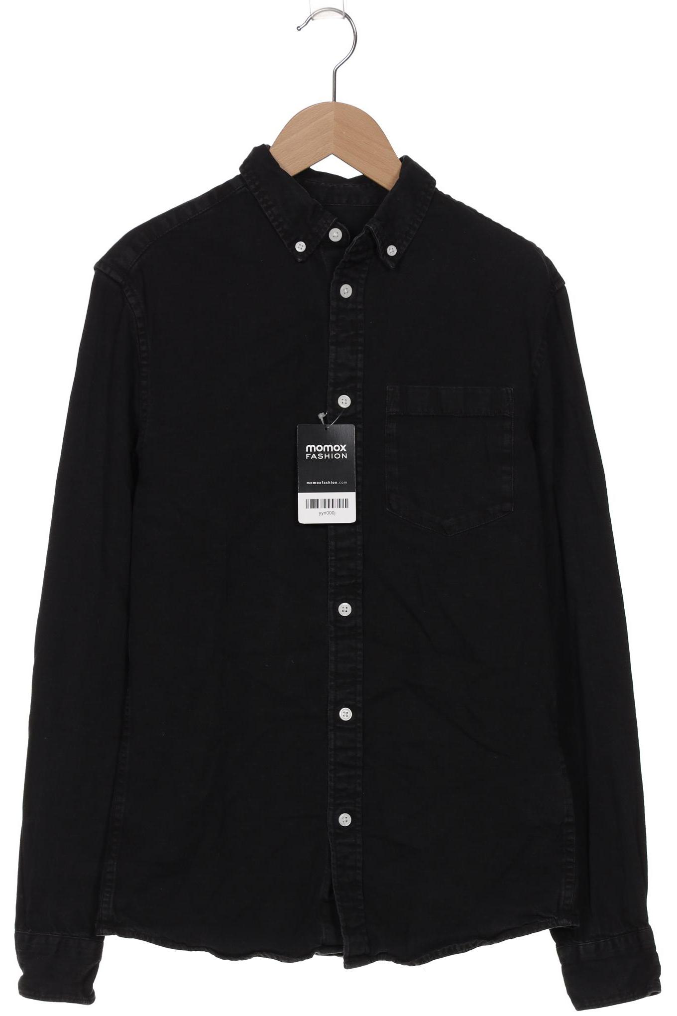 

H&M Herren Hemd, schwarz, Gr. 44