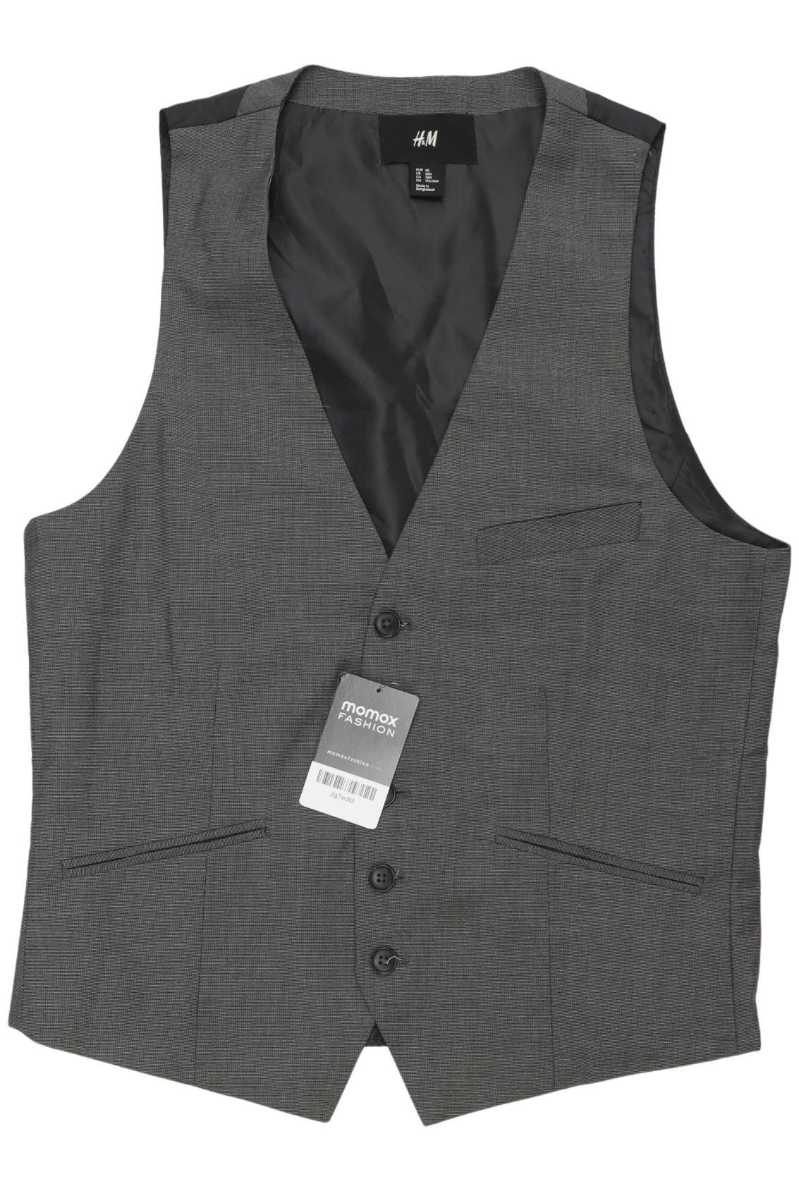 

H&M Herren Weste, grau, Gr. 48