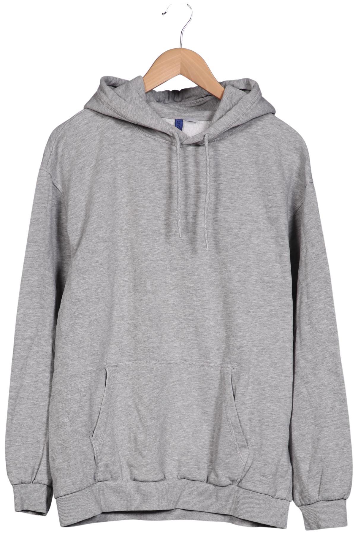 

H&M Herren Kapuzenpullover, grau, Gr. 48