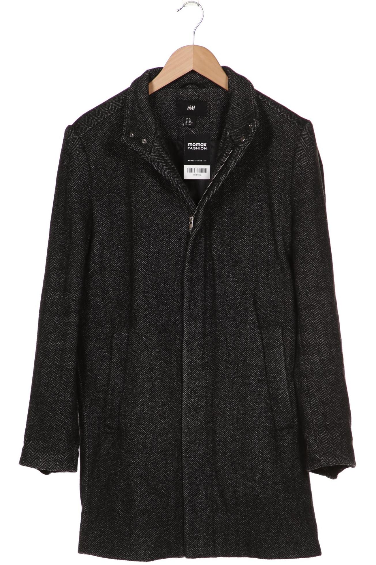 

H&M Herren Mantel, schwarz