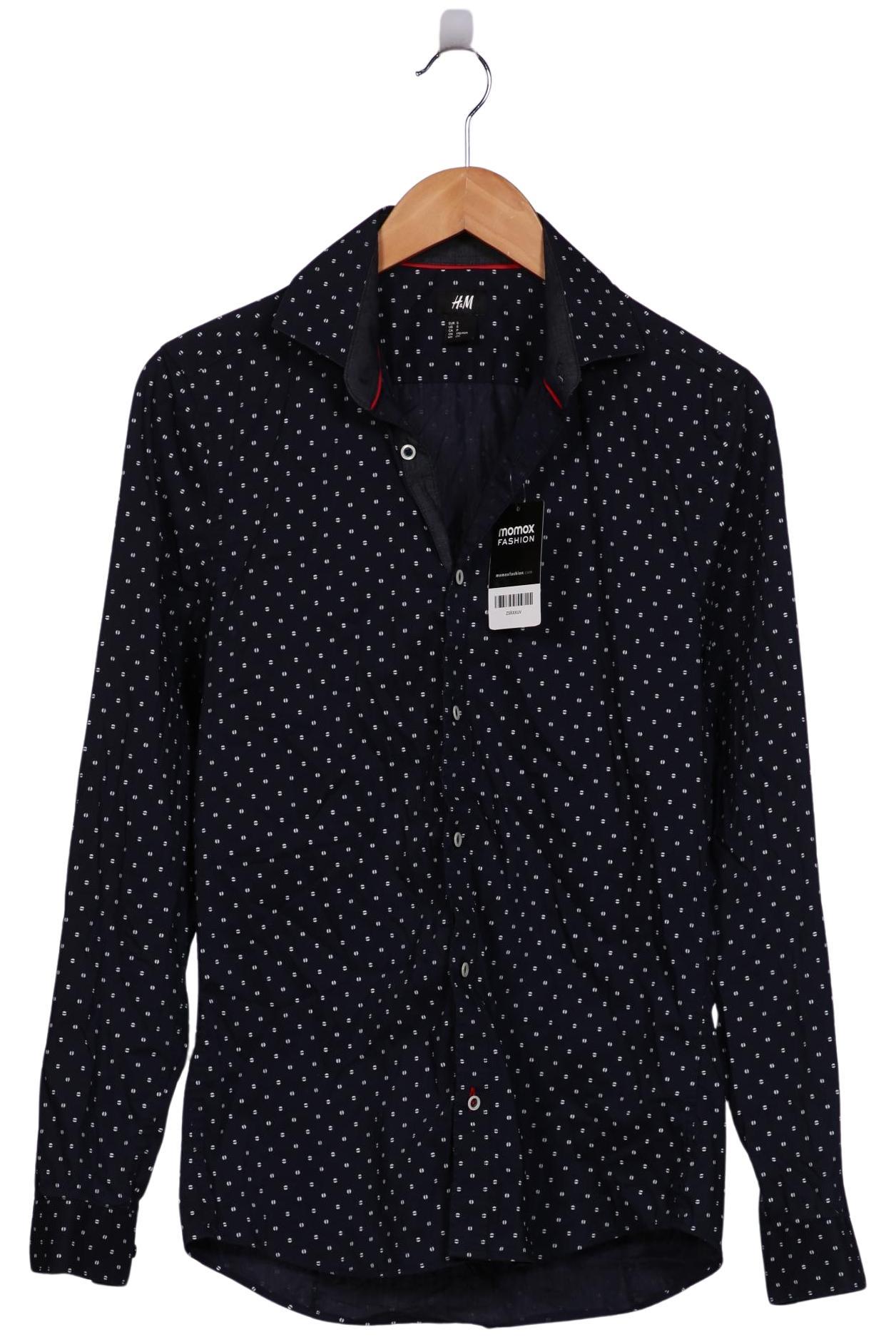 

H&M Herren Hemd, marineblau, Gr. 46