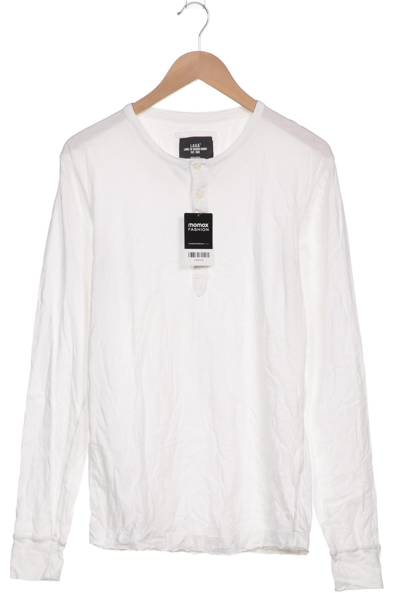 

H&M Herren Langarmshirt, weiß