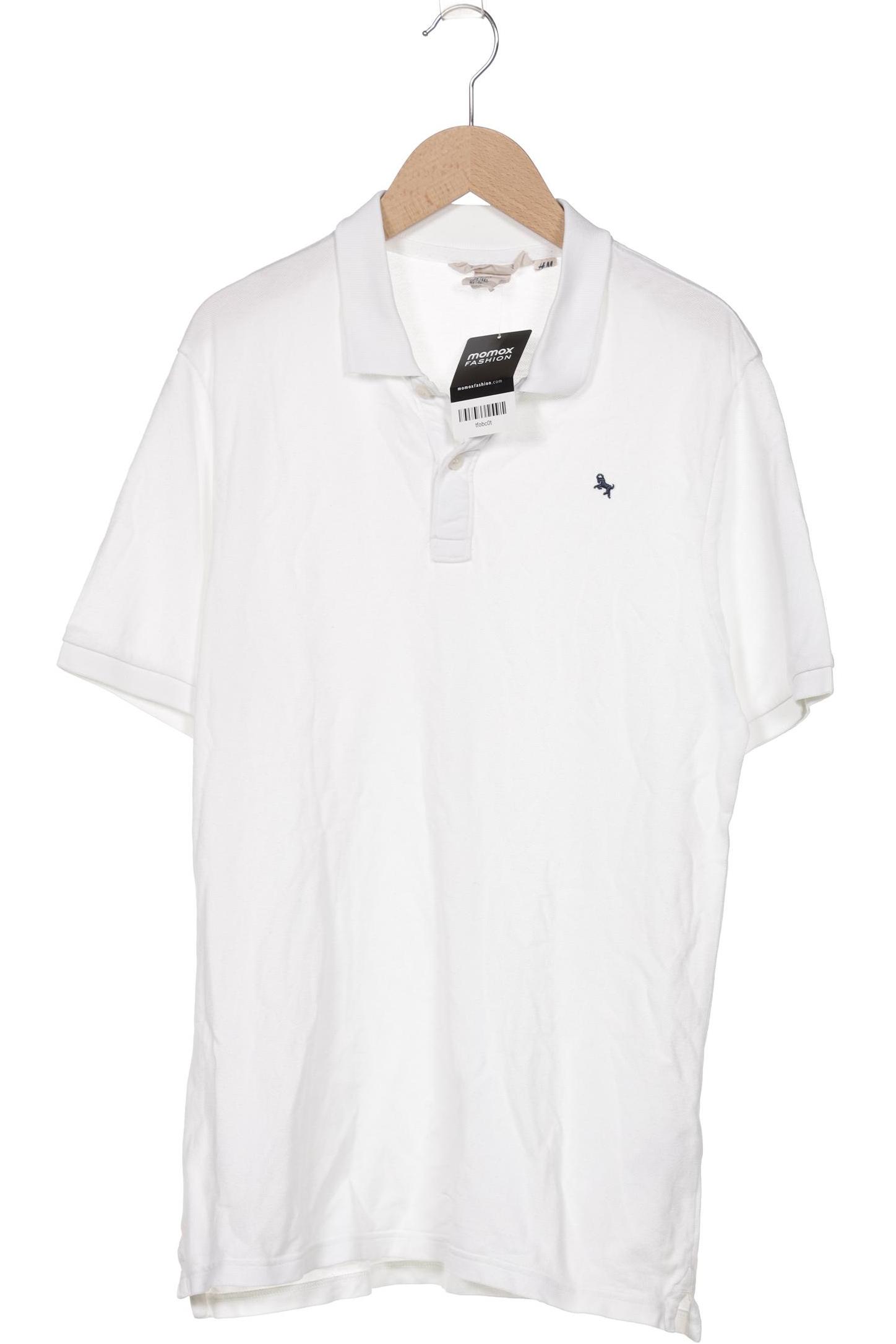 

H&M Herren Poloshirt, weiß, Gr. 170