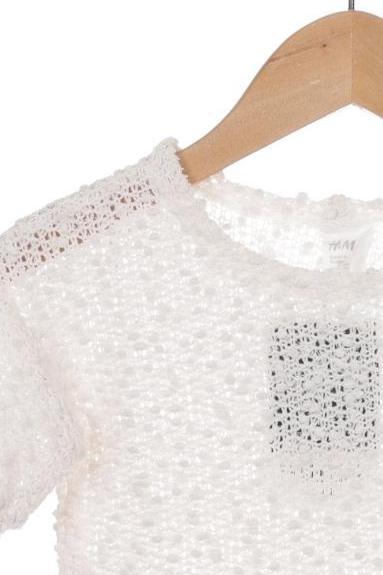 Thumbnail - H&amp;M Mädchen Pullover, weiß, Gr. 80